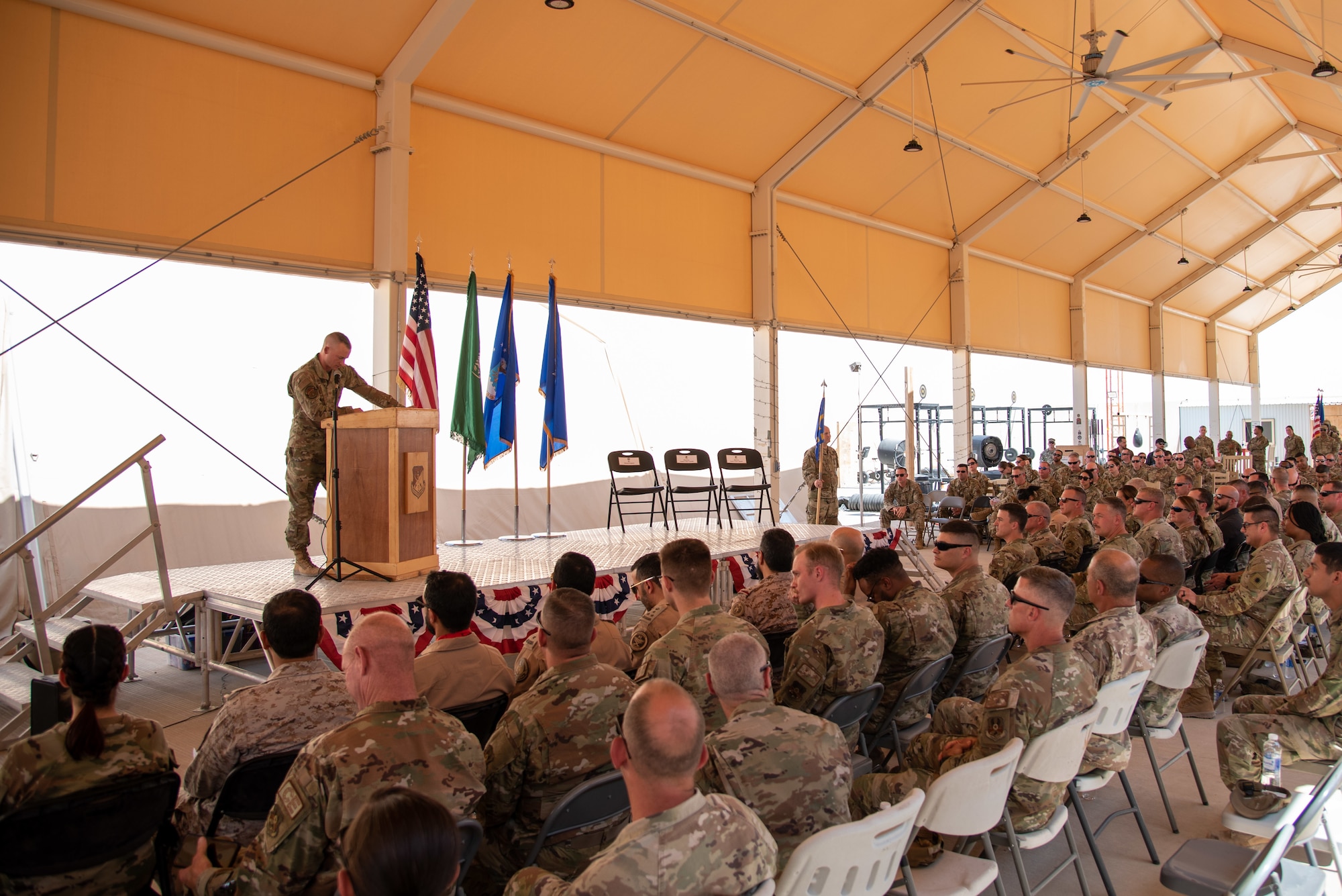 Changing of the guard: 378th AEW holds change of command ceremony