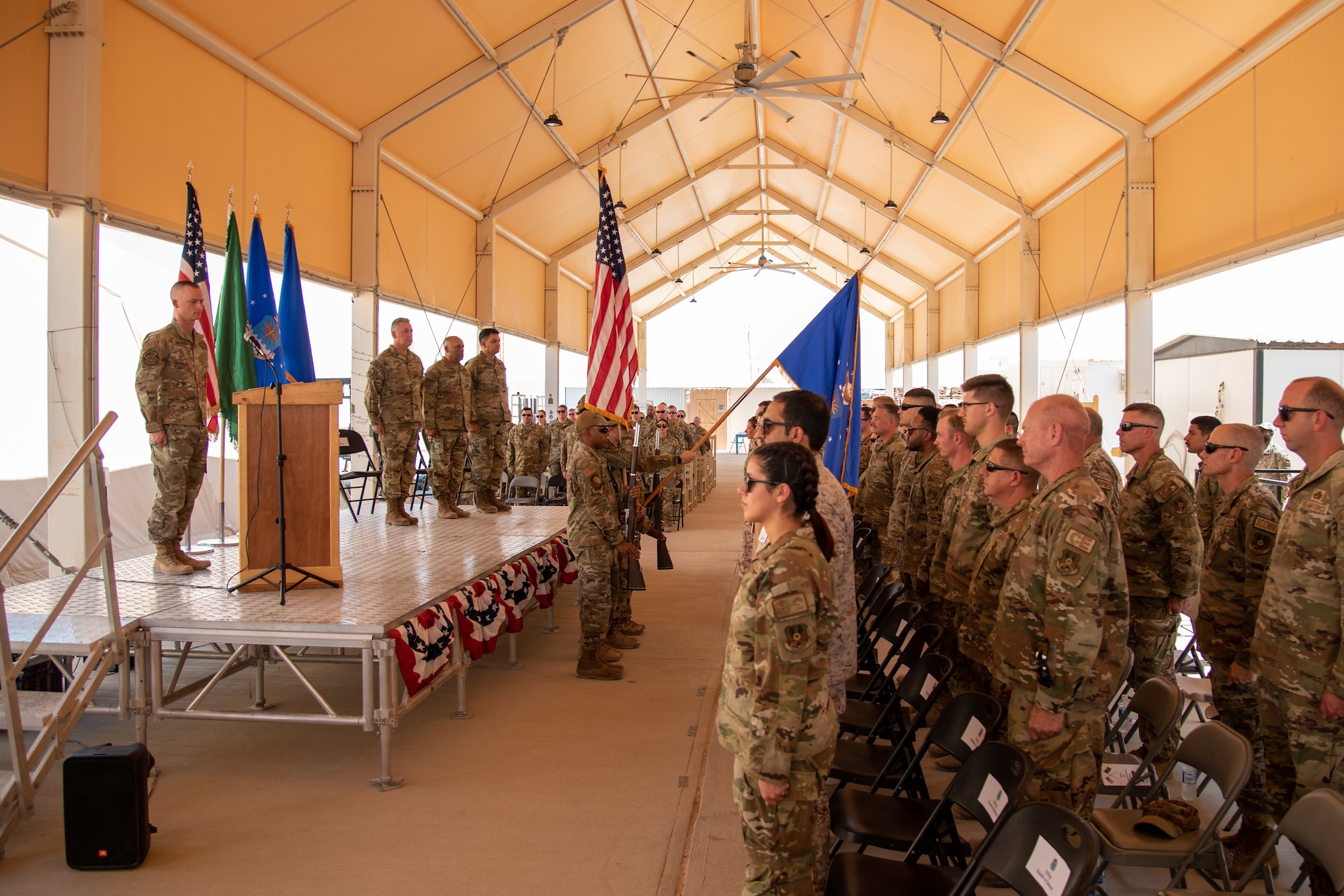 Changing of the guard: 378th AEW holds change of command ceremony