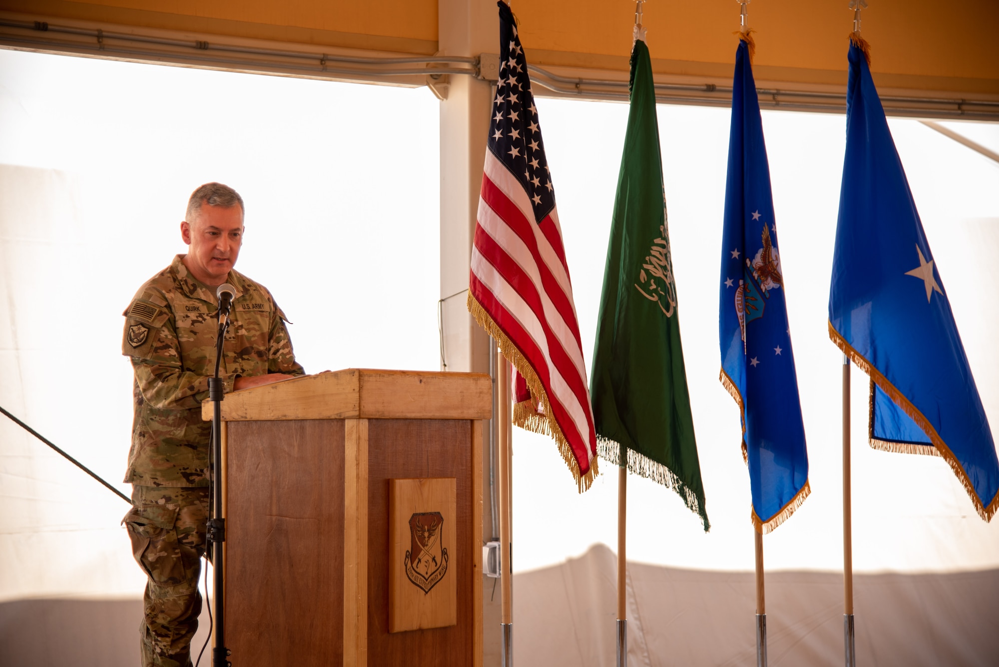 Changing of the guard: 378th AEW holds change of command ceremony