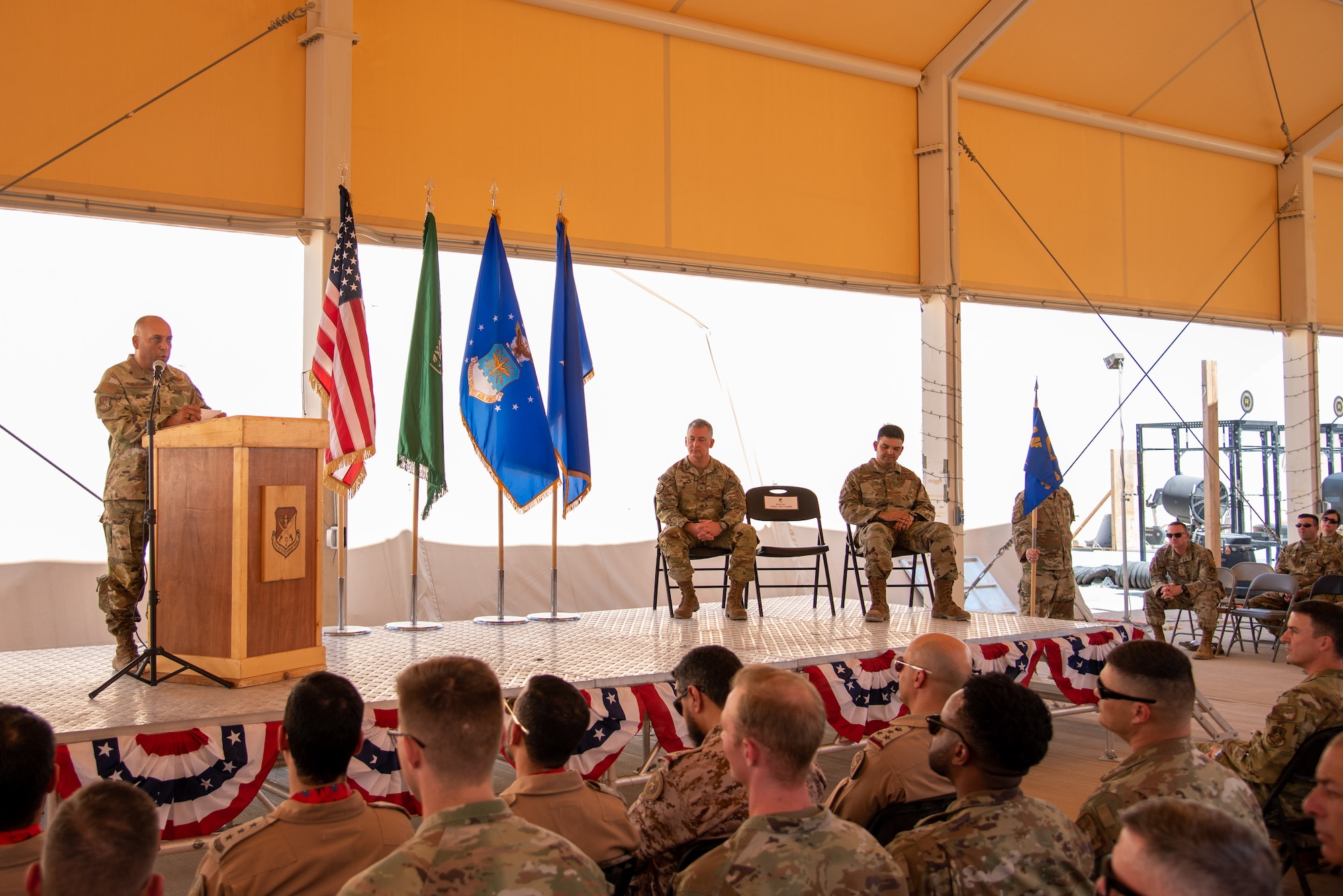 Changing of the guard: 378th AEW holds change of command ceremony
