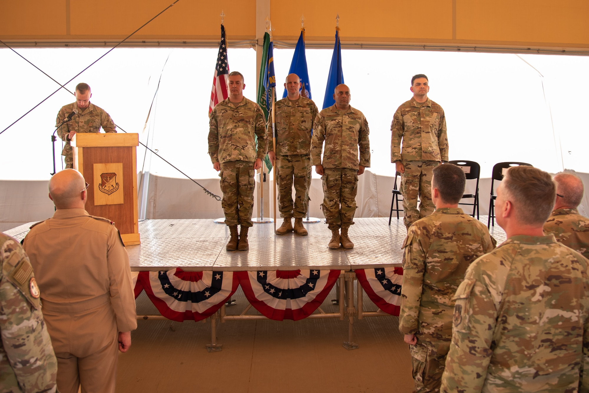 Changing of the guard: 378th AEW holds change of command ceremony