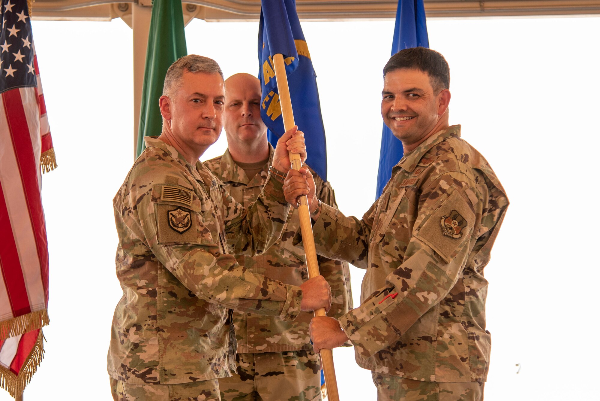 Changing of the guard: 378th AEW holds change of command ceremony