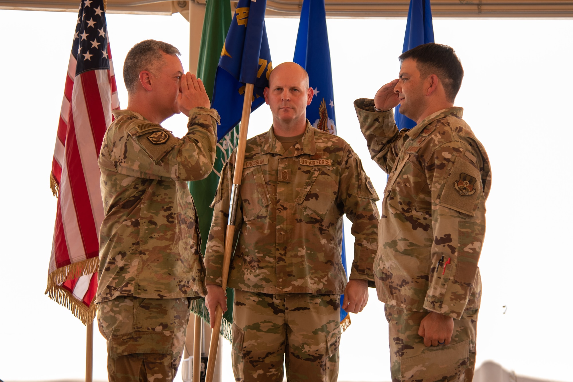 Changing of the guard: 378th AEW holds change of command ceremony