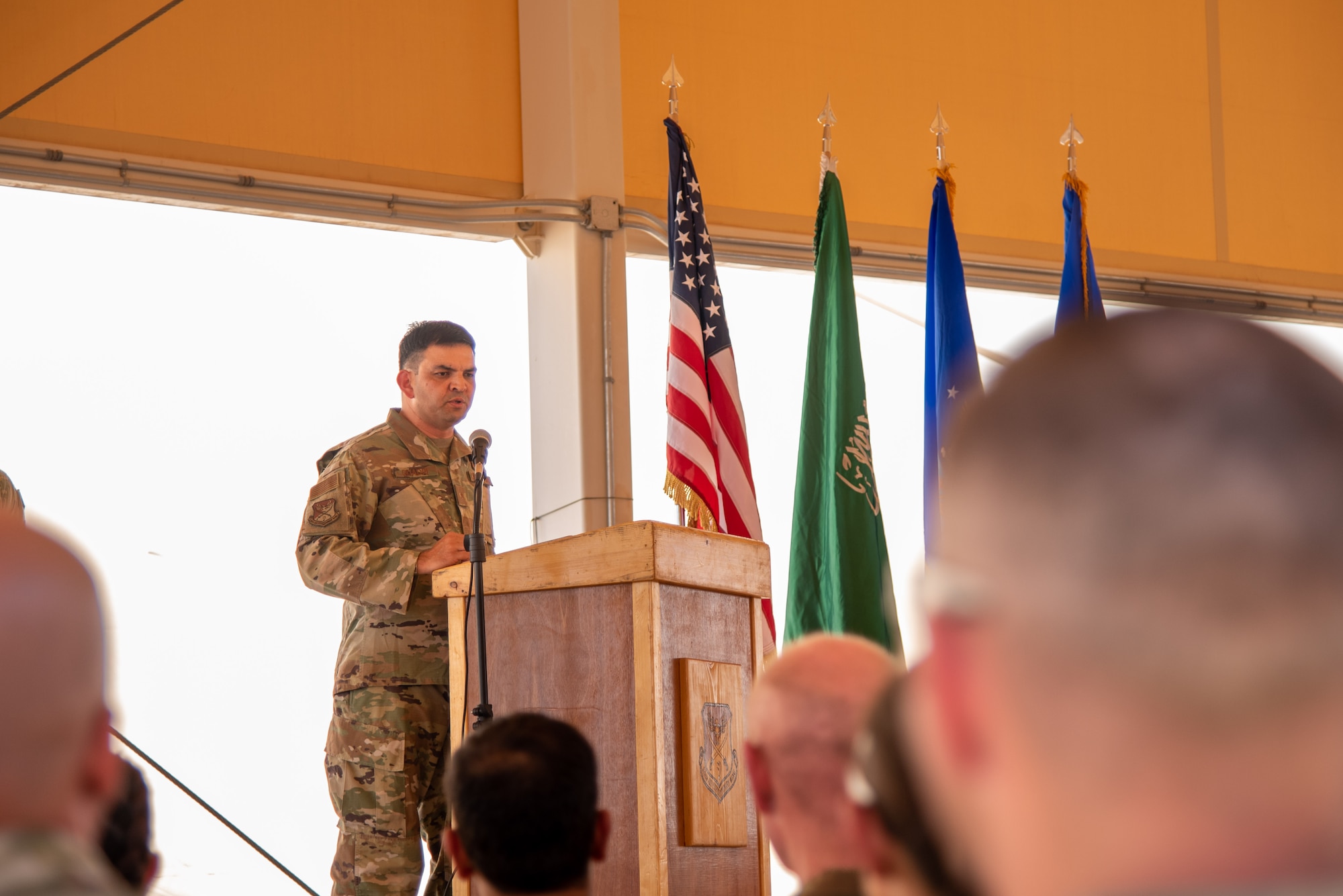 Changing of the guard: 378th AEW holds change of command ceremony