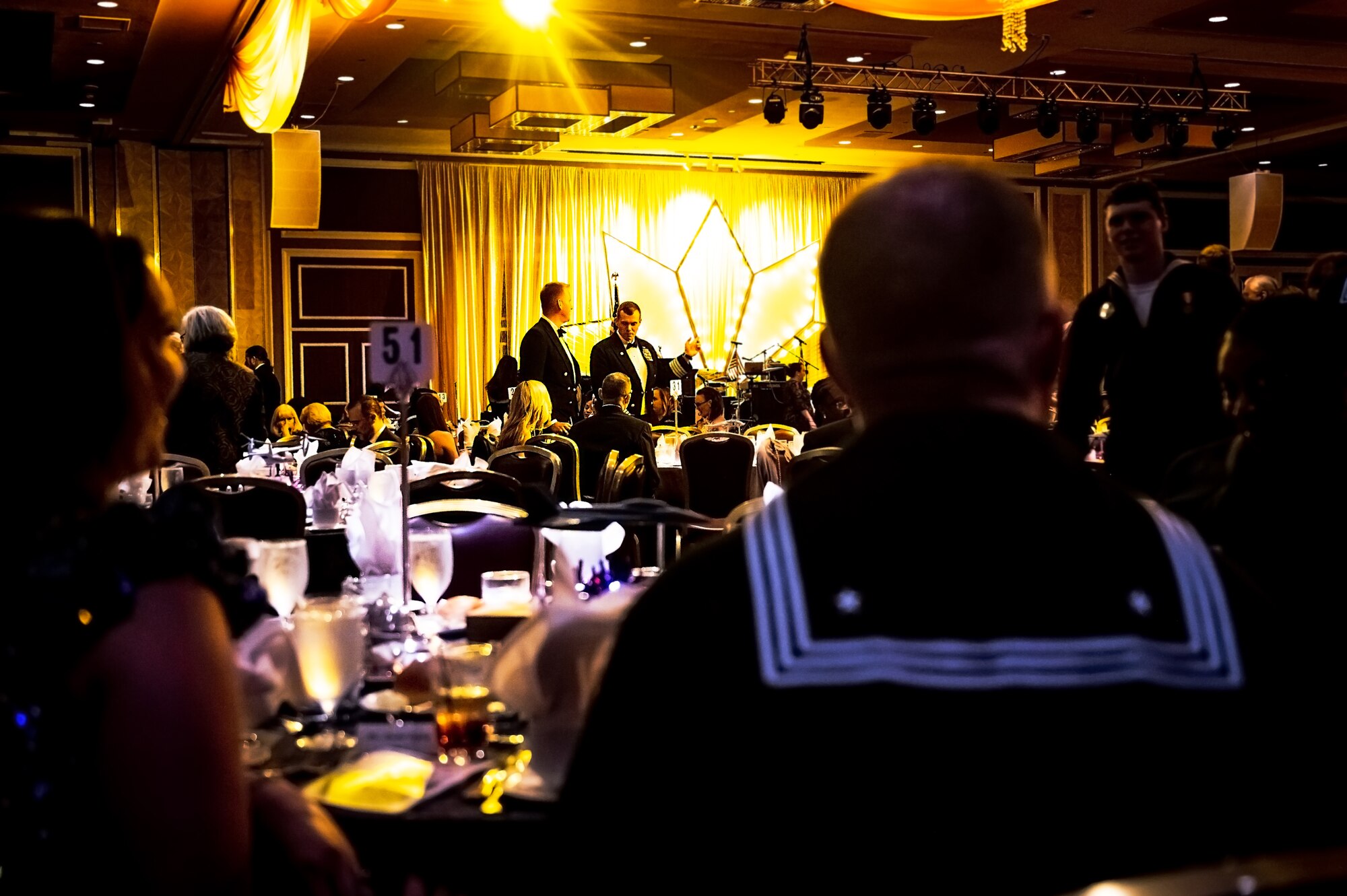 Service members and distinguished guests attend the Navy Ball in Atlantic City on October 6, 2023. The event also commemorated the U.S. Navy’s 248th birthday in service of the Department of Defense.