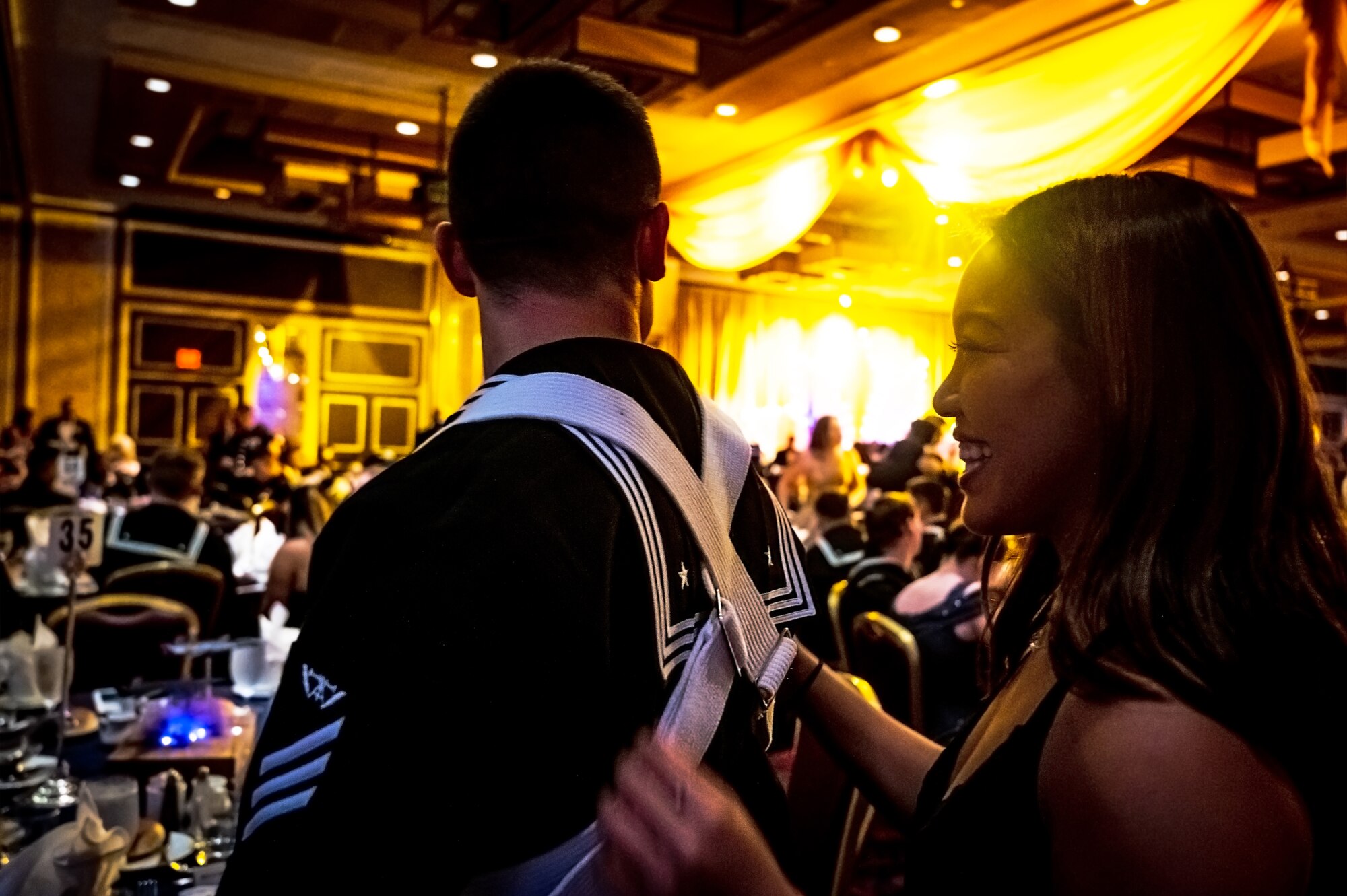 Service members and distinguished guests attend the Navy Ball in Atlantic City on October 6, 2023. The event also commemorated the U.S. Navy’s 248th birthday in service of the Department of Defense.