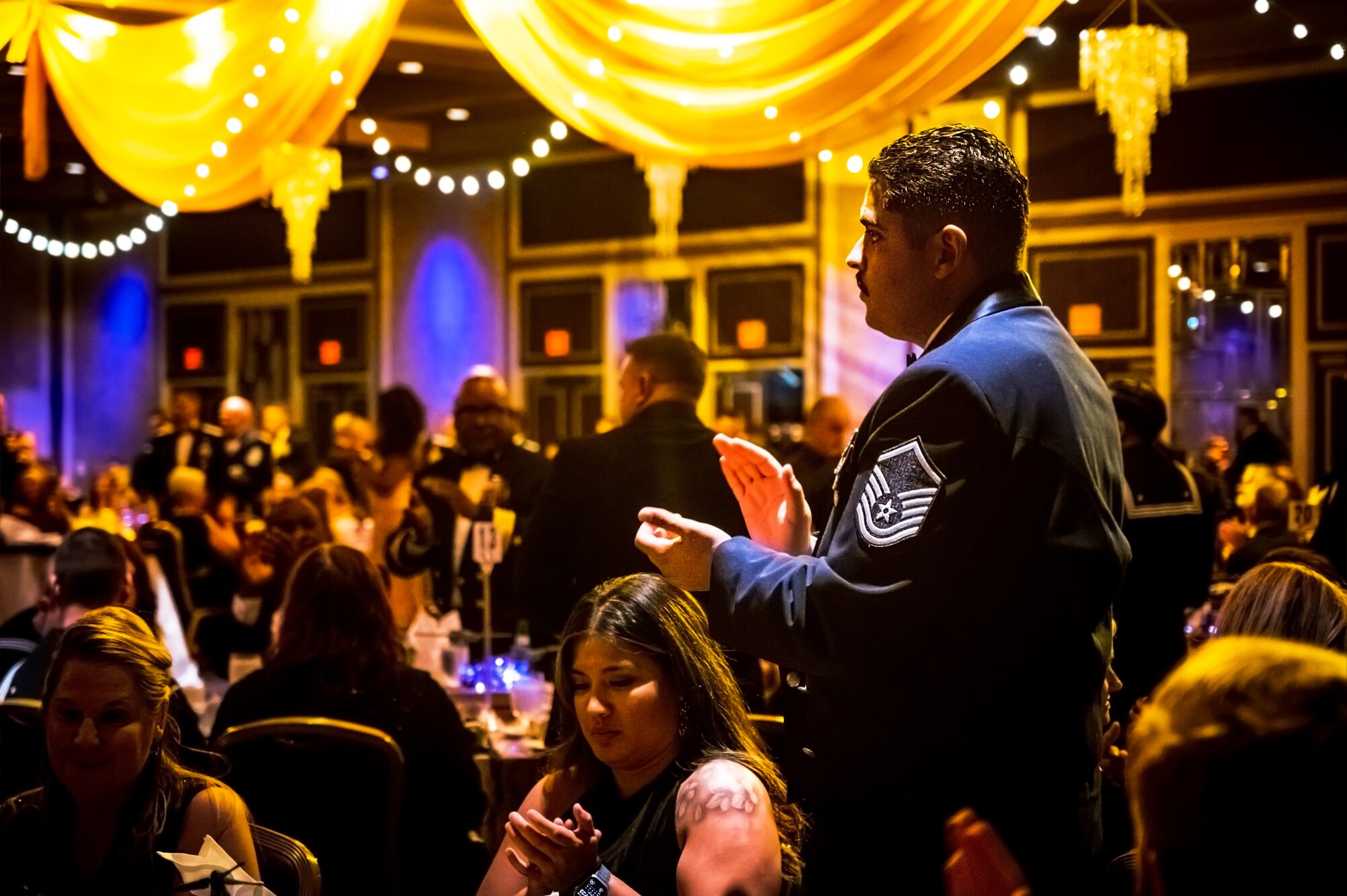 Service members and distinguished guests attend the Navy Ball in Atlantic City on October 6, 2023. The event also commemorated the U.S. Navy’s 248th birthday in service of the Department of Defense.
