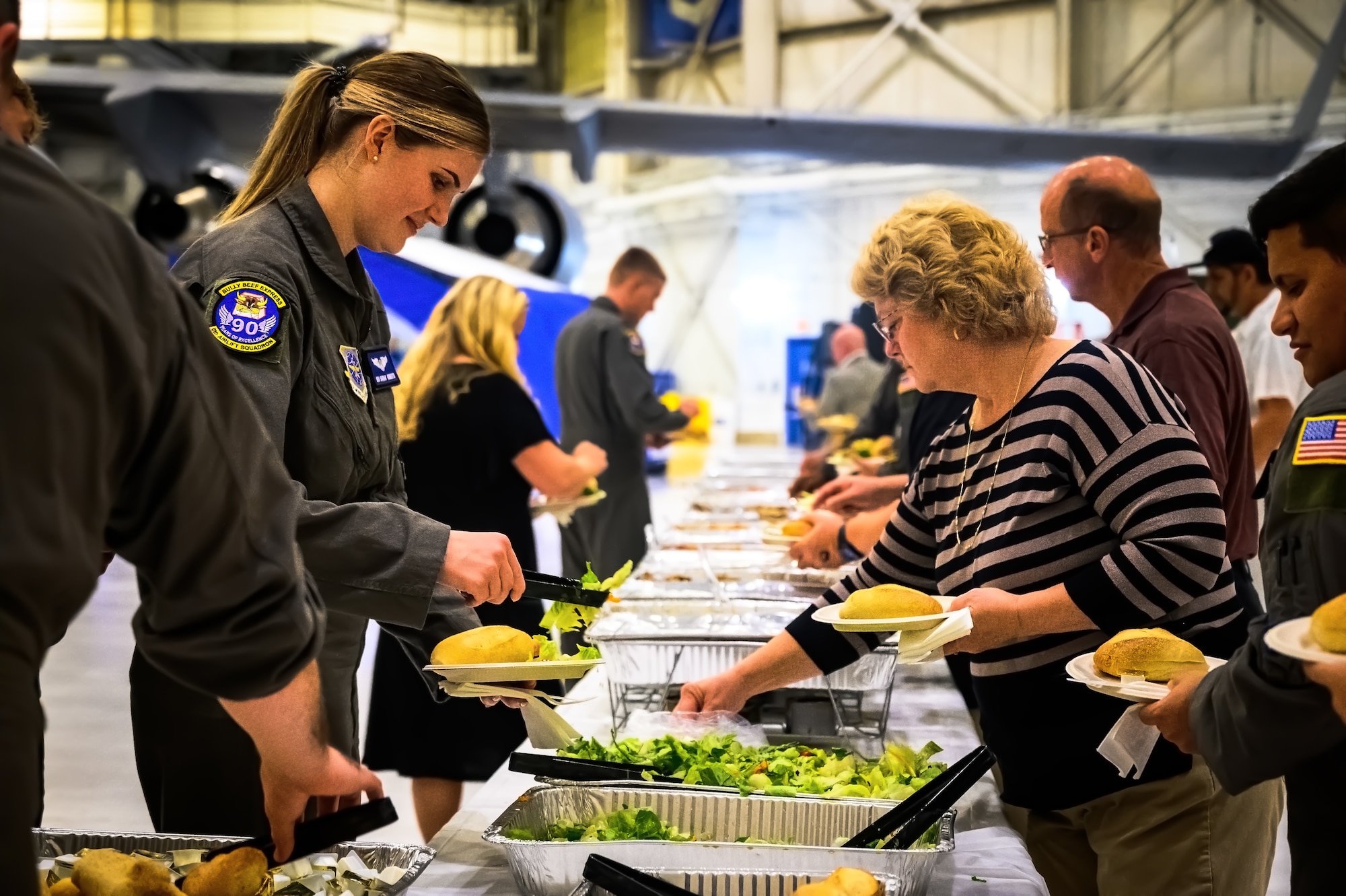 Airmen assigned to the 305th Air Mobility Wing’s 6th Airlift Squadron commemorate its 90th anniversary at Joint Base McGuire-Dix-Lakehurst, N.J. on 5 Oct, 2023. The Airlift Squadron is the oldest in the Air Force and derives its nickname, the Bully Beef Express, from its days of delivering beef food rations to British and Australian soldiers during World War II.