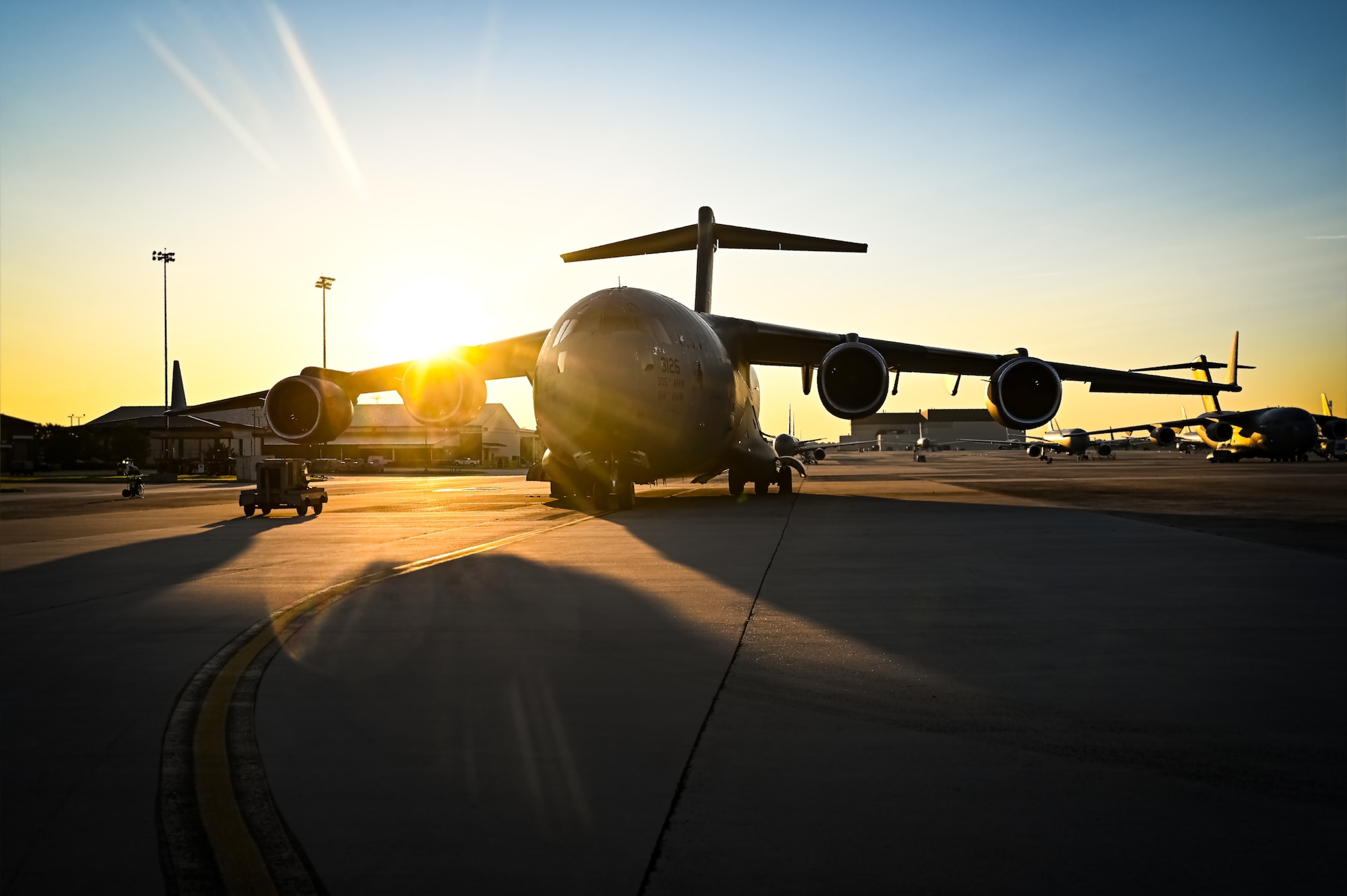 Airmen assigned to the 305th Air Mobility Wing’s 6th Airlift Squadron commemorate its 90th anniversary at Joint Base McGuire-Dix-Lakehurst, N.J. on 5 Oct, 2023. The Airlift Squadron is the oldest in the Air Force and derives its nickname, the Bully Beef Express, from its days of delivering beef food rations to British and Australian soldiers during World War II.