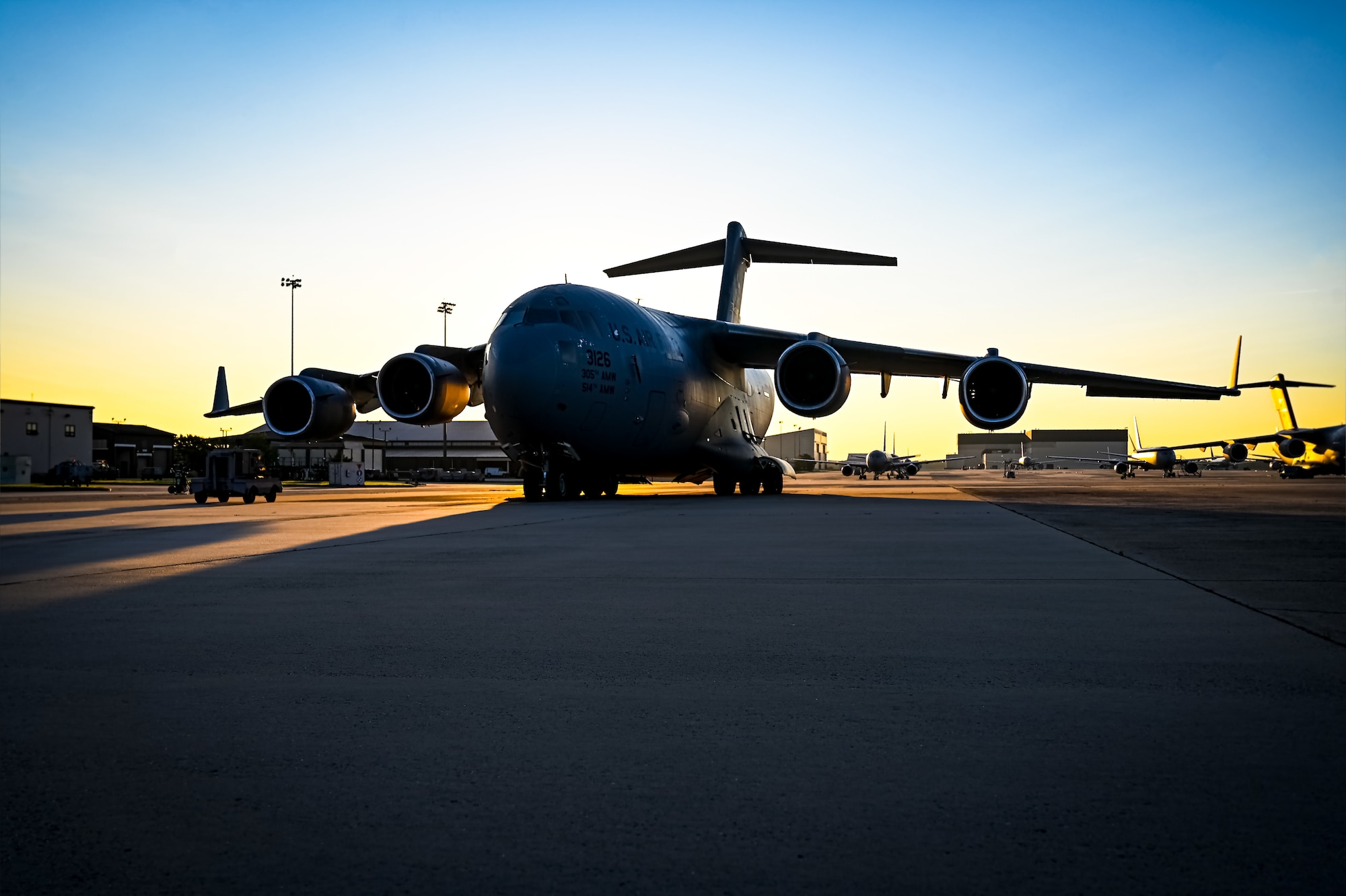 Airmen assigned to the 305th Air Mobility Wing’s 6th Airlift Squadron commemorate its 90th anniversary at Joint Base McGuire-Dix-Lakehurst, N.J. on 5 Oct, 2023. The Airlift Squadron is the oldest in the Air Force and derives its nickname, the Bully Beef Express, from its days of delivering beef food rations to British and Australian soldiers during World War II.