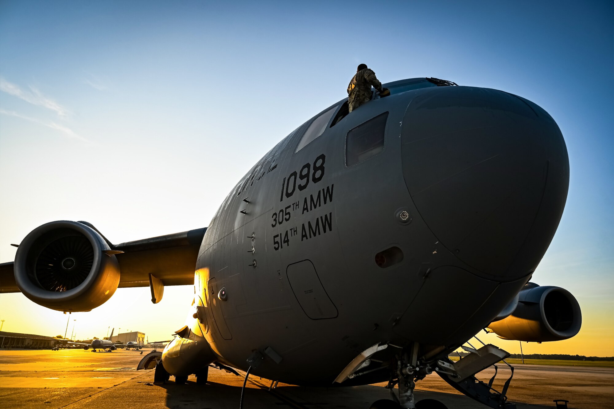 Airmen assigned to the 305th Air Mobility Wing’s 6th Airlift Squadron commemorate its 90th anniversary at Joint Base McGuire-Dix-Lakehurst, N.J. on 5 Oct, 2023. The Airlift Squadron is the oldest in the Air Force and derives its nickname, the Bully Beef Express, from its days of delivering beef food rations to British and Australian soldiers during World War II.