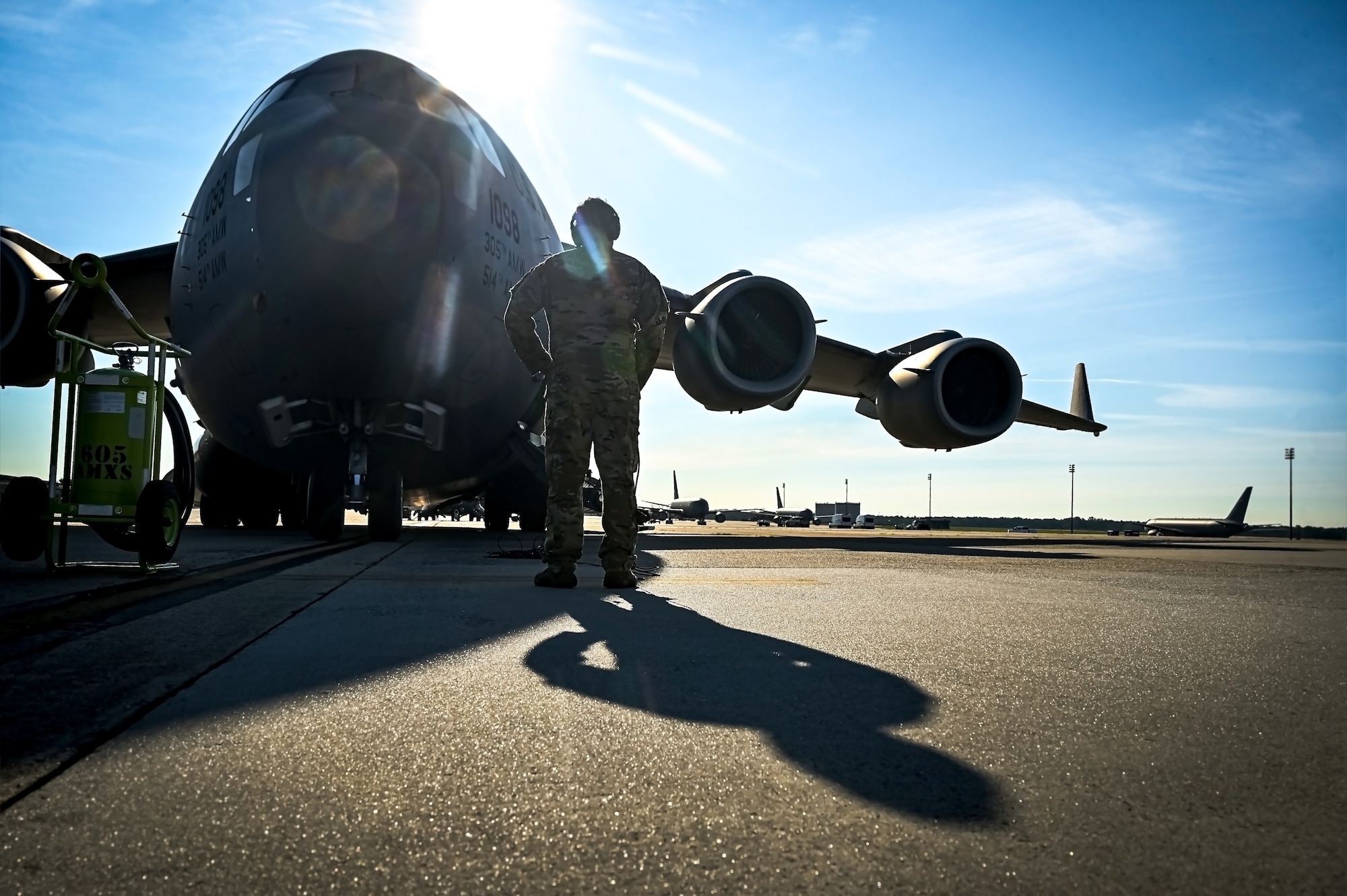 Airmen assigned to the 305th Air Mobility Wing’s 6th Airlift Squadron commemorate its 90th anniversary at Joint Base McGuire-Dix-Lakehurst, N.J. on 5 Oct, 2023. The Airlift Squadron is the oldest in the Air Force and derives its nickname, the Bully Beef Express, from its days of delivering beef food rations to British and Australian soldiers during World War II.