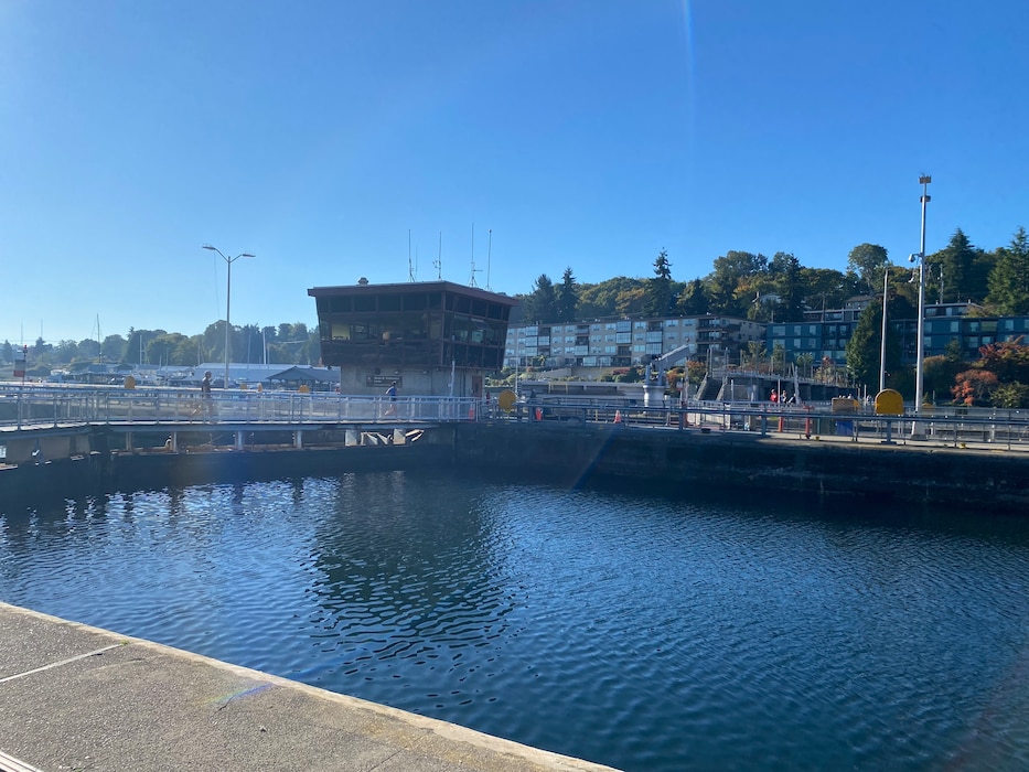 Photo of Lake Washington Ship Canal and Hiram M. Chittenden Locks, Seattle, Washington
