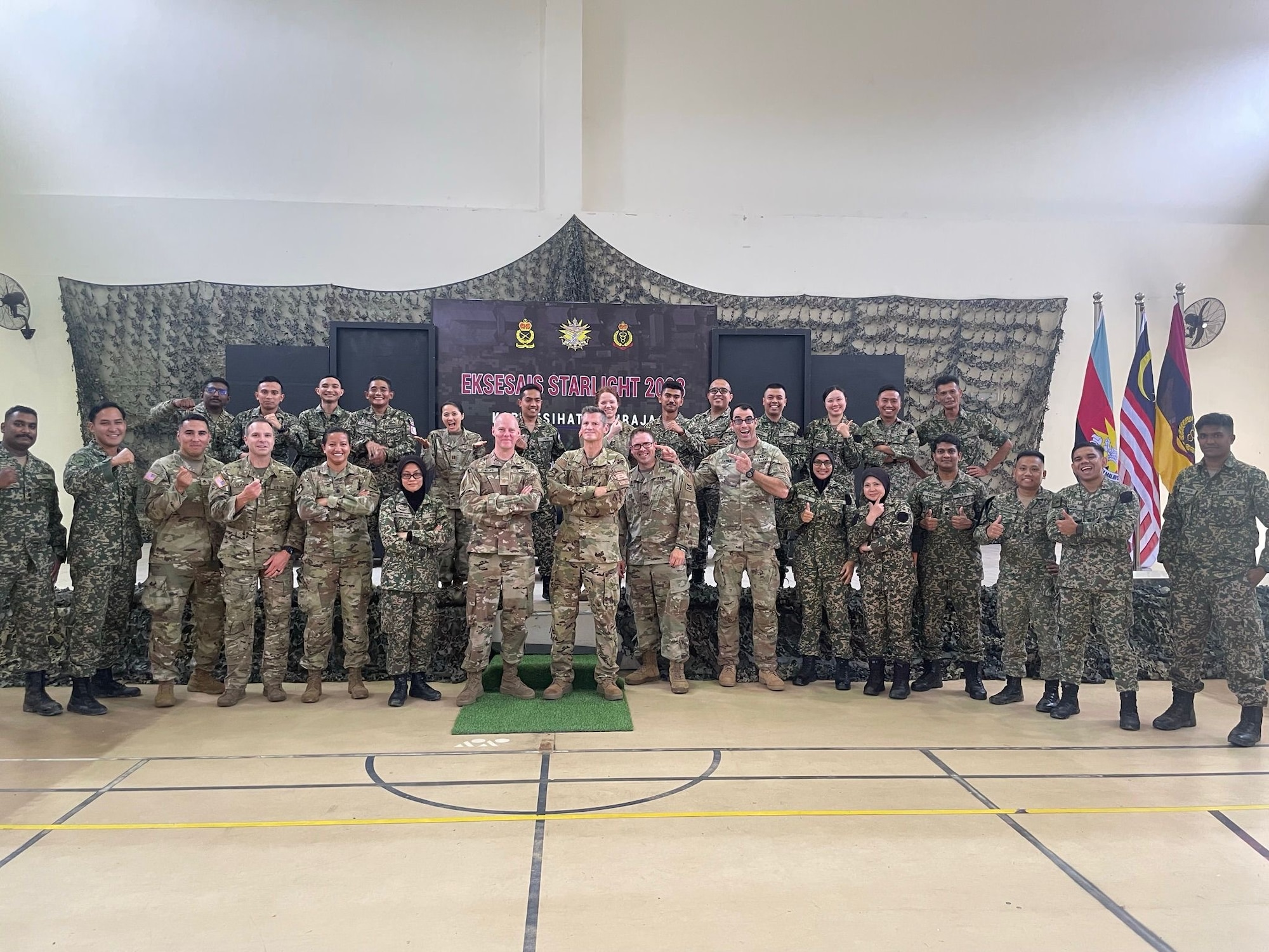 Medical professionals from the Washington National Guard and the Malaysian Armed Forces Health Services take part in Exercise Starlight 2023 in Kuala Lumpur, Malaysia, Sept. 26-29, 2023. The three-day medical exercise tested the Malaysian Armed Forces Health Services’ ability to respond to a mass casualty event.