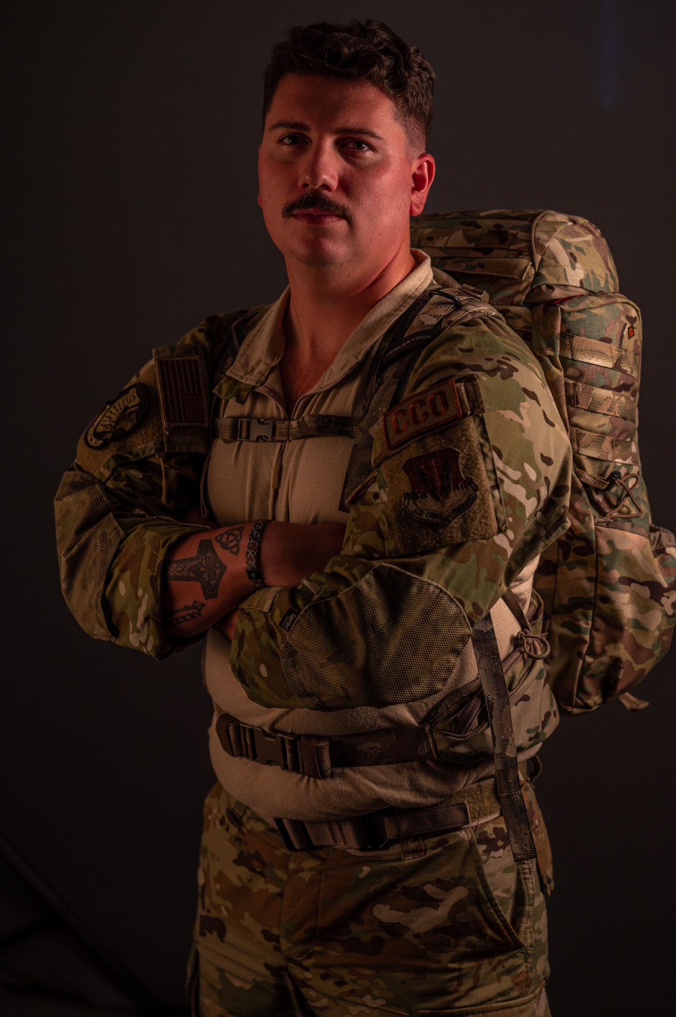 An Airman poses for a photo