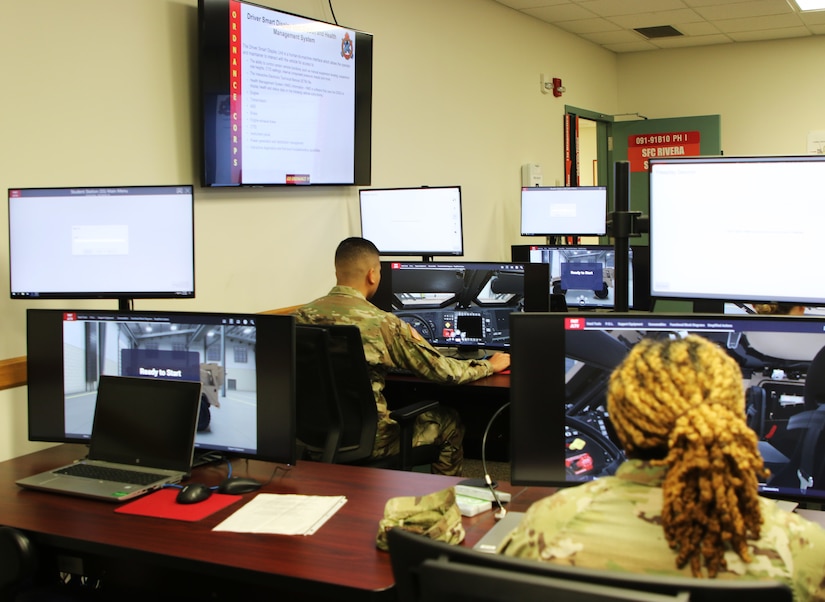 Soldiers use simulators to practice maintenance operations on the Joint Light Tactical Vehicle, before conducting hands-on training. 94th Training Division award winning Regional Training Site Maintenance Fort Indiantown Gap (RTSM-FIG), graduated its latest Wheeled Vehicle Mechanics reclass course.