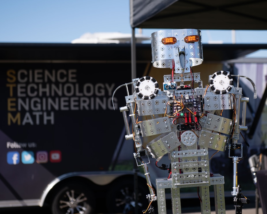 The Humanitarian Assistance Village, STEM Education Center EXPO showcases robots as part of the exhibit on Marina Green during San Francisco Fleet Week 2023, Oct. 7, 2023. SFFW is an opportunity for the American public to meet their Navy, Marine Corps and Coast Guard teams and experience America's sea services. During Fleet Week, service members participate in various community service events, showcase capabilities and equipment to the community, and enjoy the hospitality of the city and its surrounding areas.