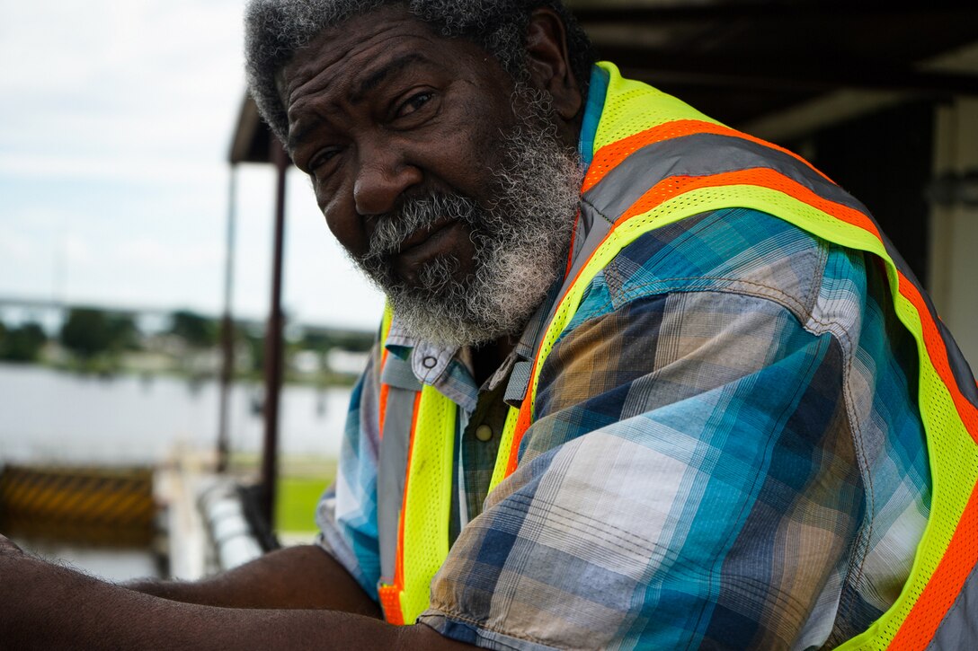 Vernon Boyd, U.S. Army Corps of Engineers, lock leader oversees operations at the Julian Keen, Jr. Lock and Dam at Moore Haven.