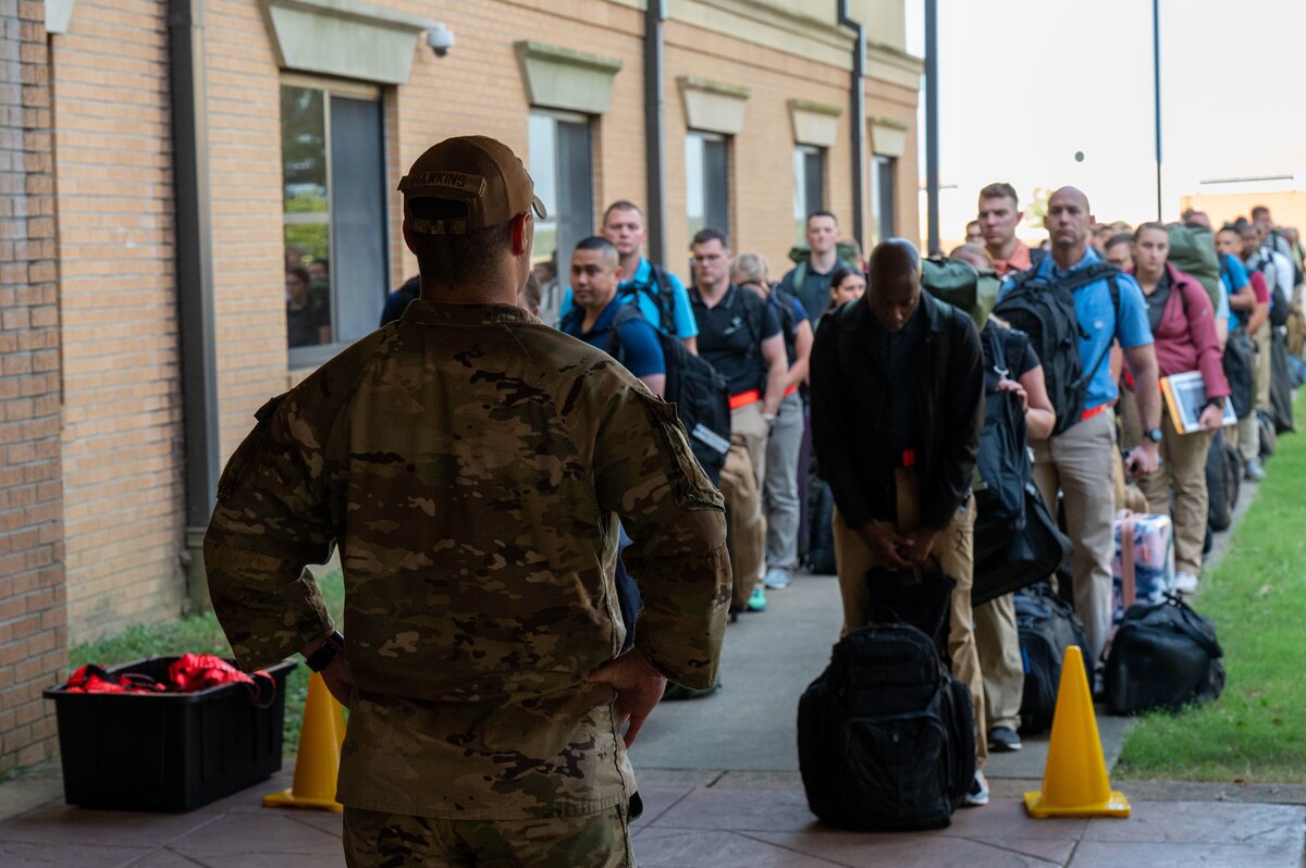 Officer Training School-Victory in-processes at OTS Headquarters, Maxwell Air Force Base, Ala