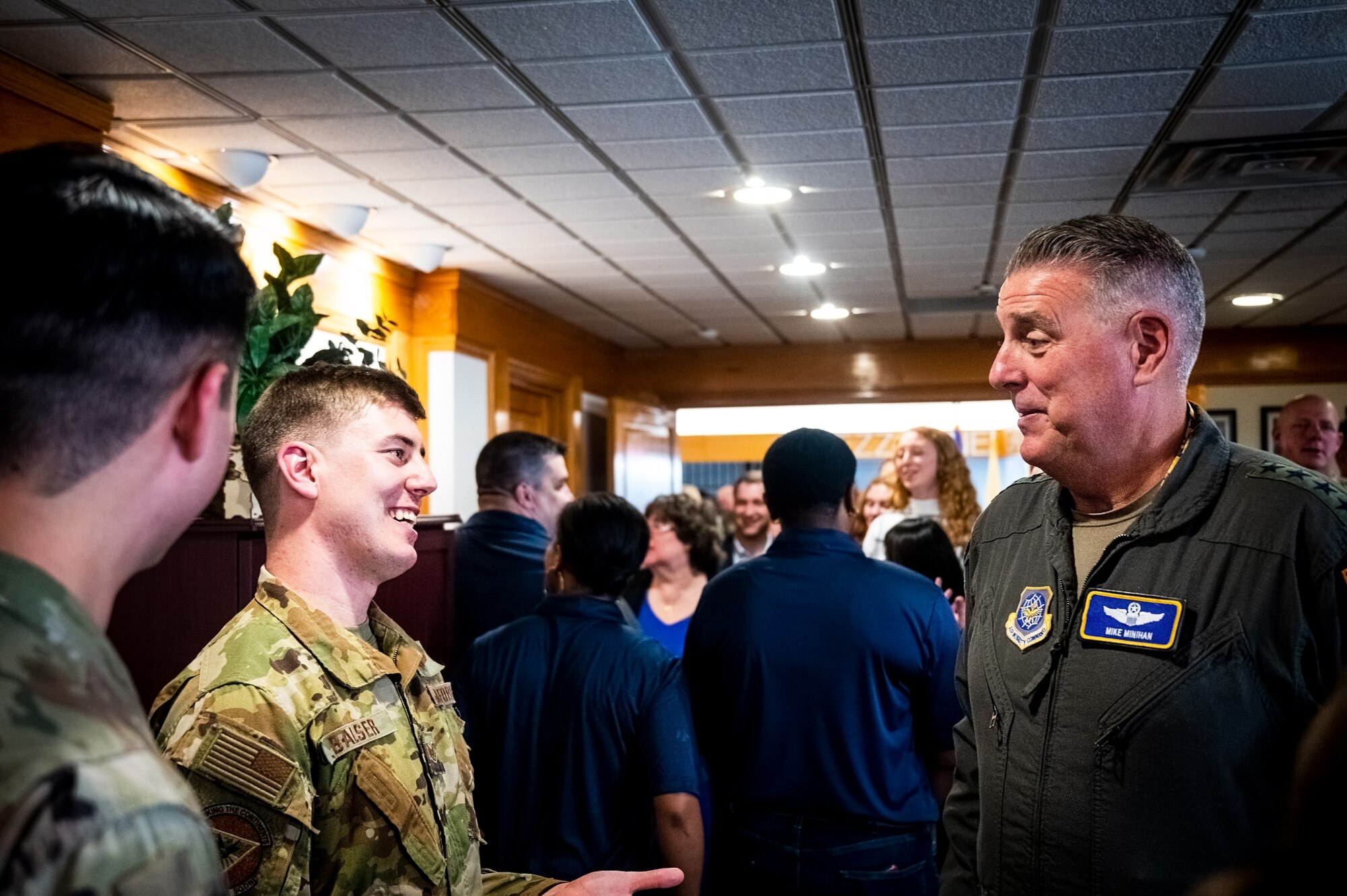 U.S. Air Force Gen. Mike Minihan, Air Mobility Command commander, officiates the ribbon cutting ceremony for Sean’s Room at Joint Base McGuire-Dix-Lakehurst, N.J. on 10 October, 2023. Modeled after Sean’s House, a program based in Newark, Delaware, Sean’s Room offers a safe peer-to-peer environment for JB MDL personnel to receive mental health support and maintain confidentiality as required by law. Sean’s House was originally founded by Christopher Locke after he tragically lost his son, Sean, to suicide in 2018.