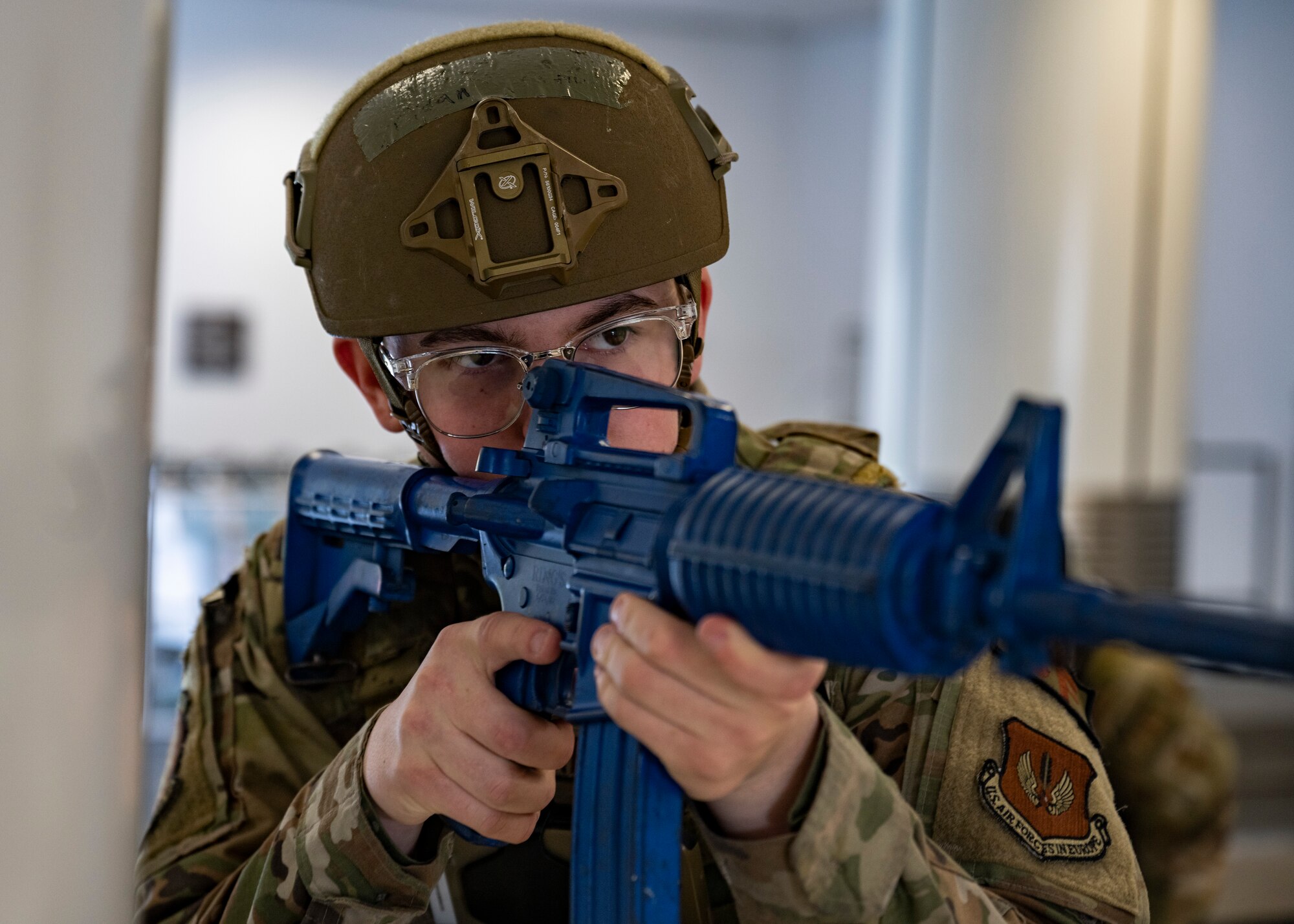 The exercise was designed to evaluate the training, readiness and capability of RAF Mildenhall first responders in order to effectively respond to active shooter threats to the installation.
