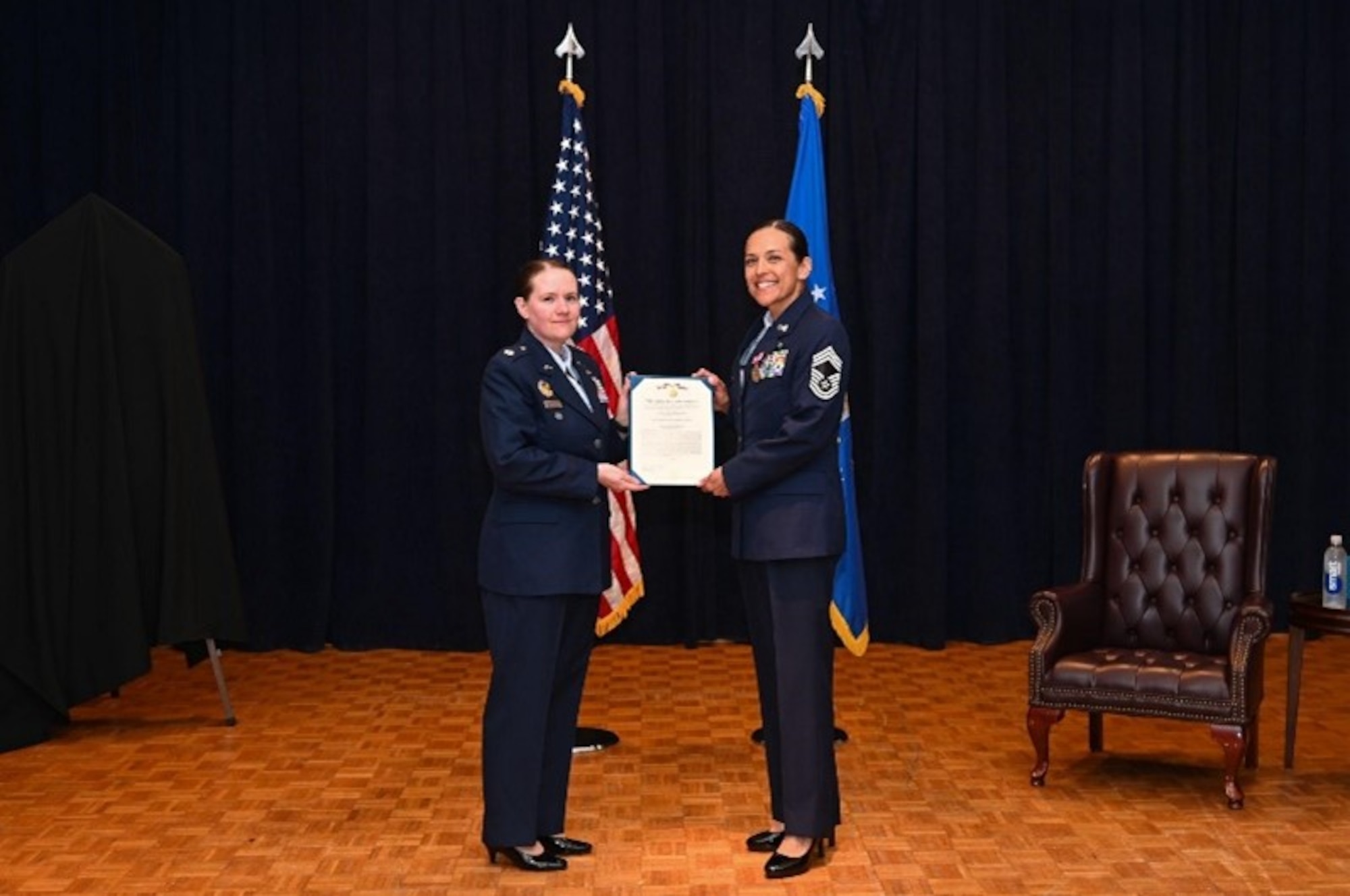 air force chief at her retirement ceremony