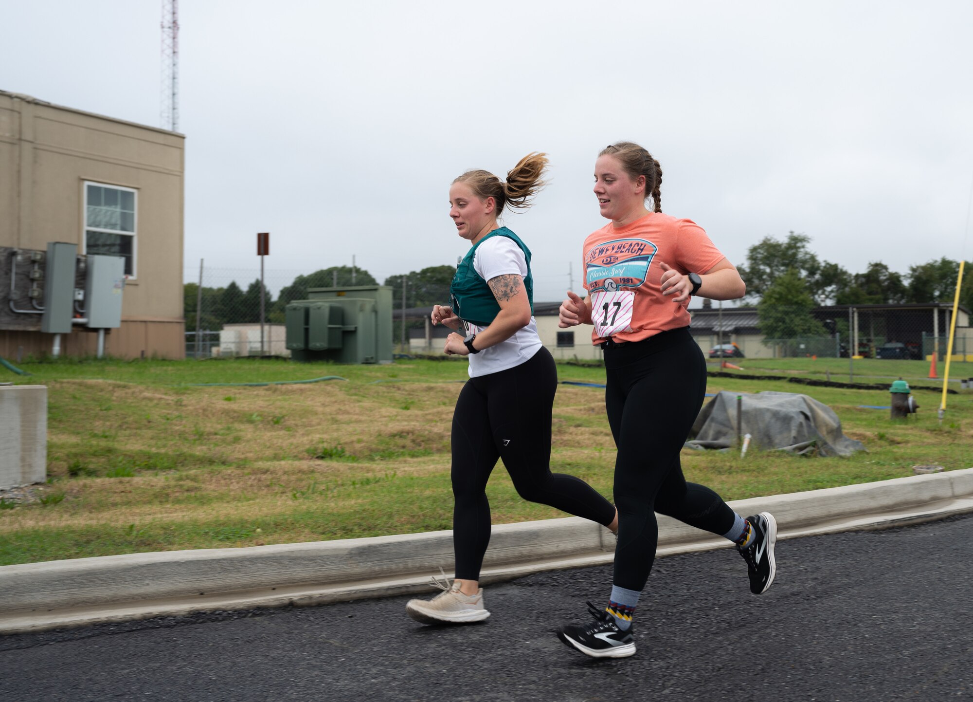 sisters running