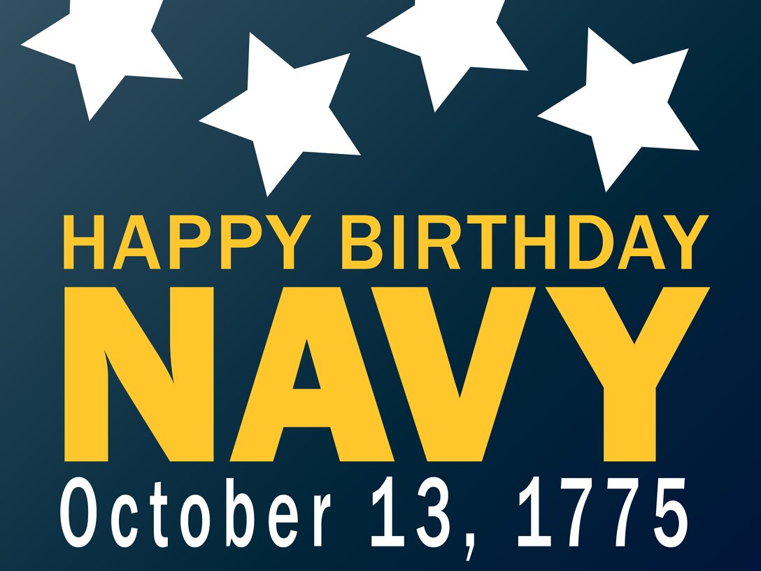 This graphic promotes the U.S. Navy’s birthday at Marine Corps Installations East-Marine Corps Base Camp Lejeune (MCIEAST-MCB CAMLEJ) which is traditionally observed annually on October 13. Designed in Adobe Illustrator to enhance awareness and promote a tradition throughout the MCIEAST-MCB CAMLEJ Holcomb Blvd marquee audience. (U.S. Marine Corps digital illustration by GS-10 Anthony D. Summa)