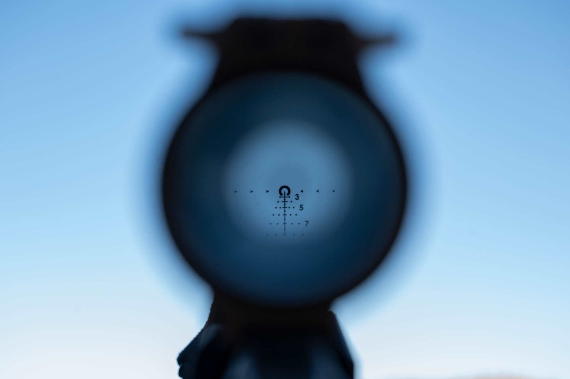 The sight picture of the TANGO6T optic showcases its adjustment capabilities, Sept. 29, 2023, at the GPS Defense Sniper School, Peoria, Arizona.