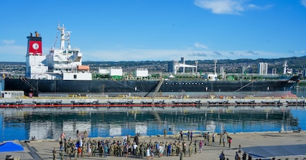 Approximately 150 people attended a blessing ceremony hosted by Joint Task Force-Red Hill (JTF-RH) for the Red Hill Bulk Fuel Storage Facility defueling process, Oct. 14, 2023, at Joint Base Pearl Harbor-Hickam, Hawaii.