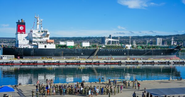 Approximately 150 people attended a blessing ceremony hosted by Joint Task Force-Red Hill (JTF-RH) for the Red Hill Bulk Fuel Storage Facility defueling process, Oct. 14, 2023, at Joint Base Pearl Harbor-Hickam, Hawaii.