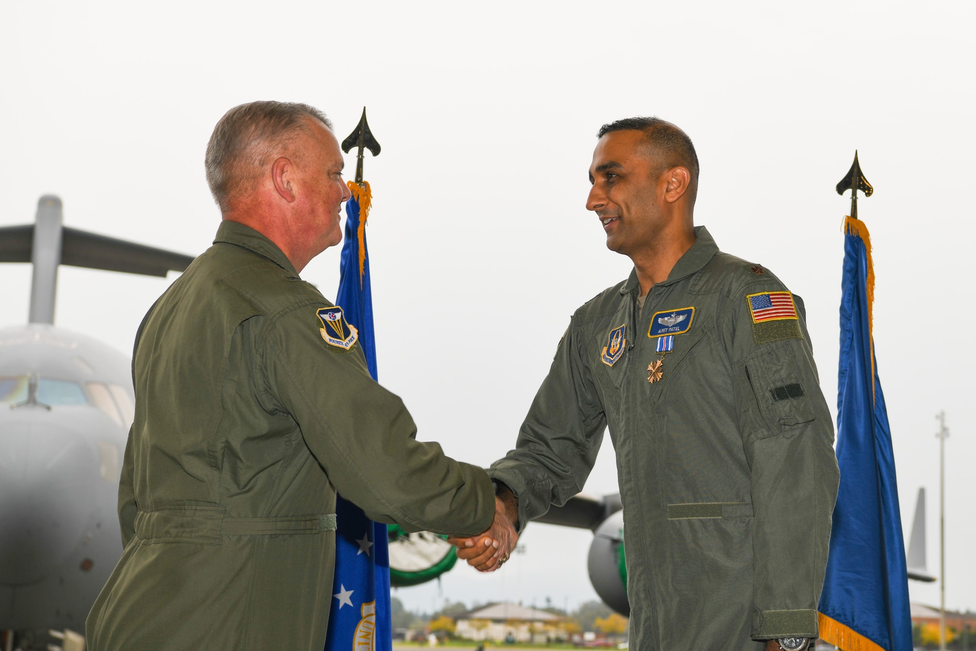 A presentation of an award certificate