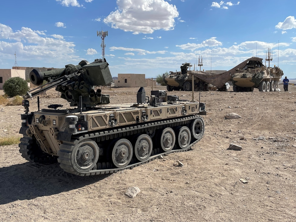 Robotic Combat Vehicle (Light), RCV(L), prototype during Soldier Experimentation at the National Training Center, NTC, Fort Irwin, CA from July to September 2023.