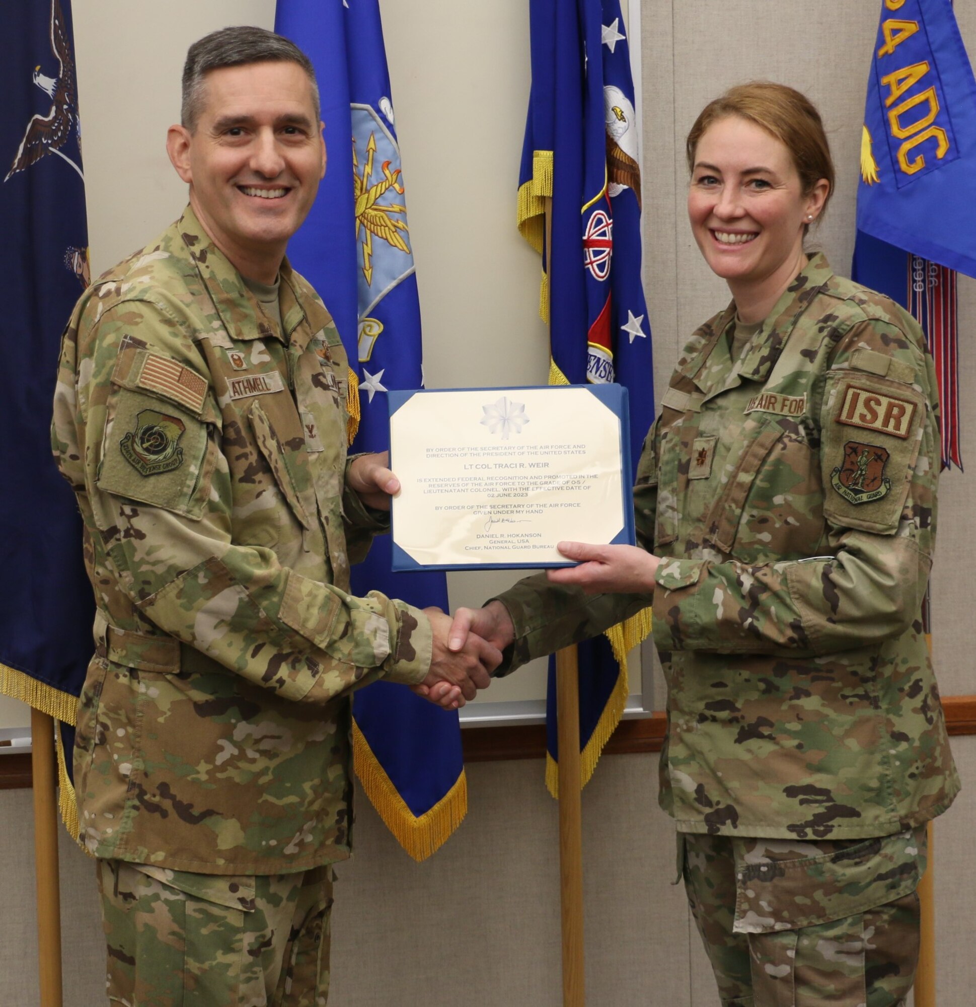 Major promoted to Lieutenant Colonel