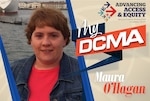 A smiling woman with "My DCMA" graphic and a graphic representing "National Disability Employment Awareness Month"