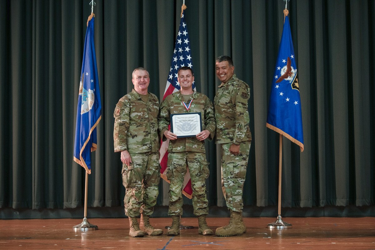 Members of the 349th Air Mobility Wing gathered to celebrate the achievement of it's members who recently achieved the rank of Non-Commissioned Officer or Senior Non-Commissioned Officer.