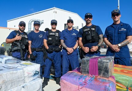 The crew of Coast Guard Cutter Confidence offloaded more than 12,100 pounds of cocaine worth more than $160 million.