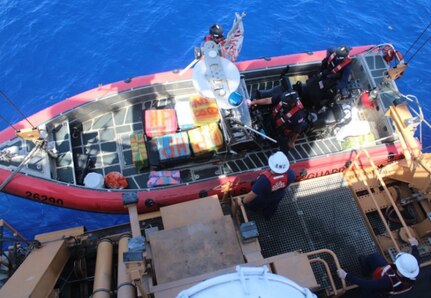 The crew of the U.S. Coast Guard Cutter Valiant (WMEC 621) returned home, Thursday, to Naval Station Mayport after completing a 49-day deployment in the Atlantic Ocean, Caribbean Sea, and Florida Straits.