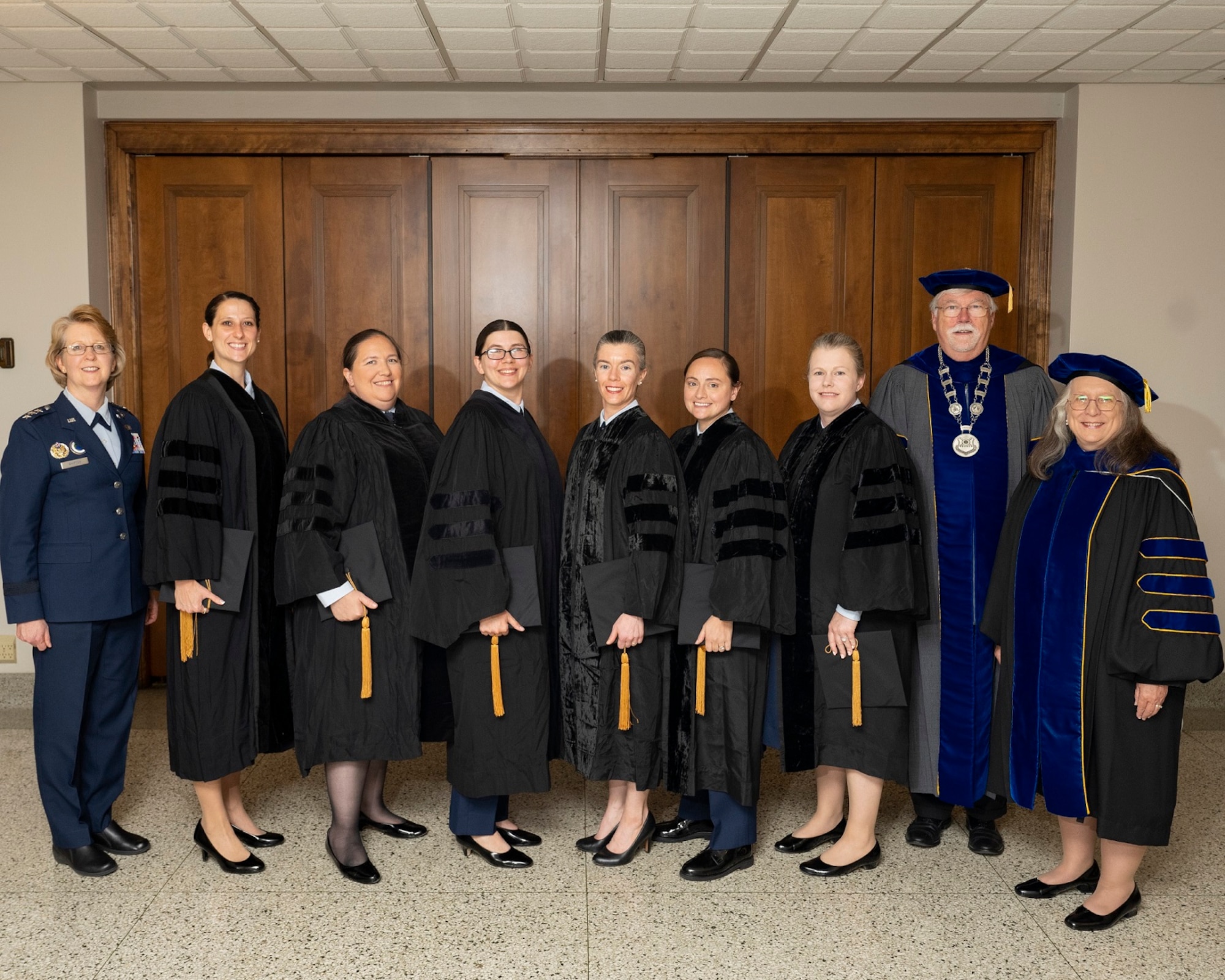 The Air Force Institute of Technology’s Graduate School of Engineering and Management conferred seven doctorate degrees to females,