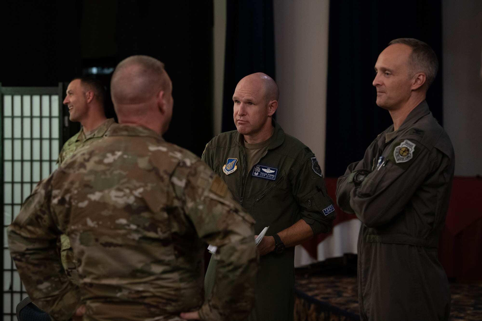 Col. Evans gives brief at end of commanders conference
