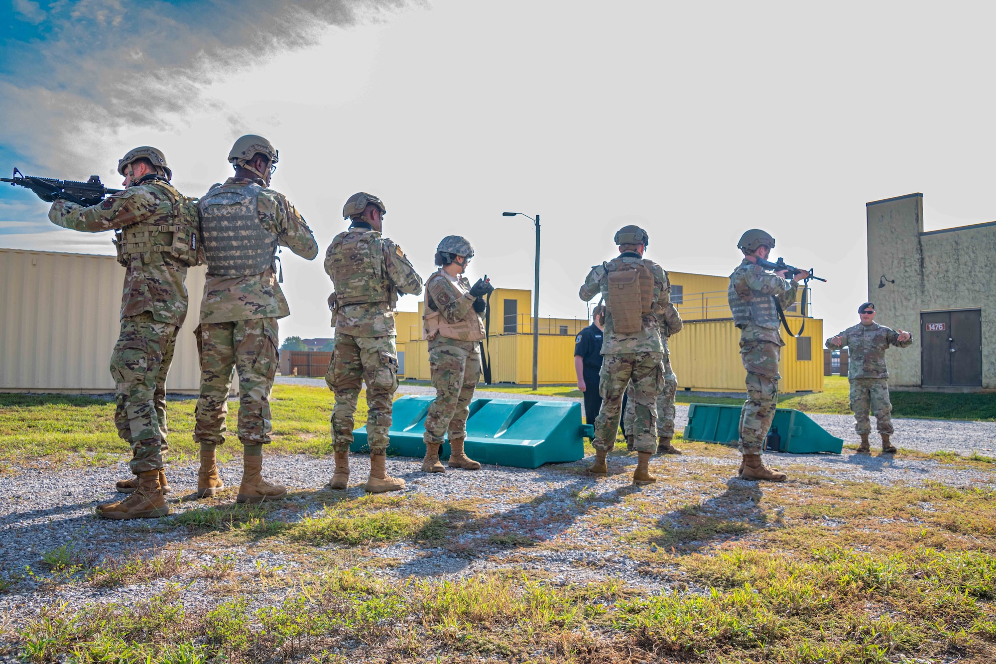 The Airmen received instructions from experienced Airmen on the best way to prepare and execute clearing various building structures