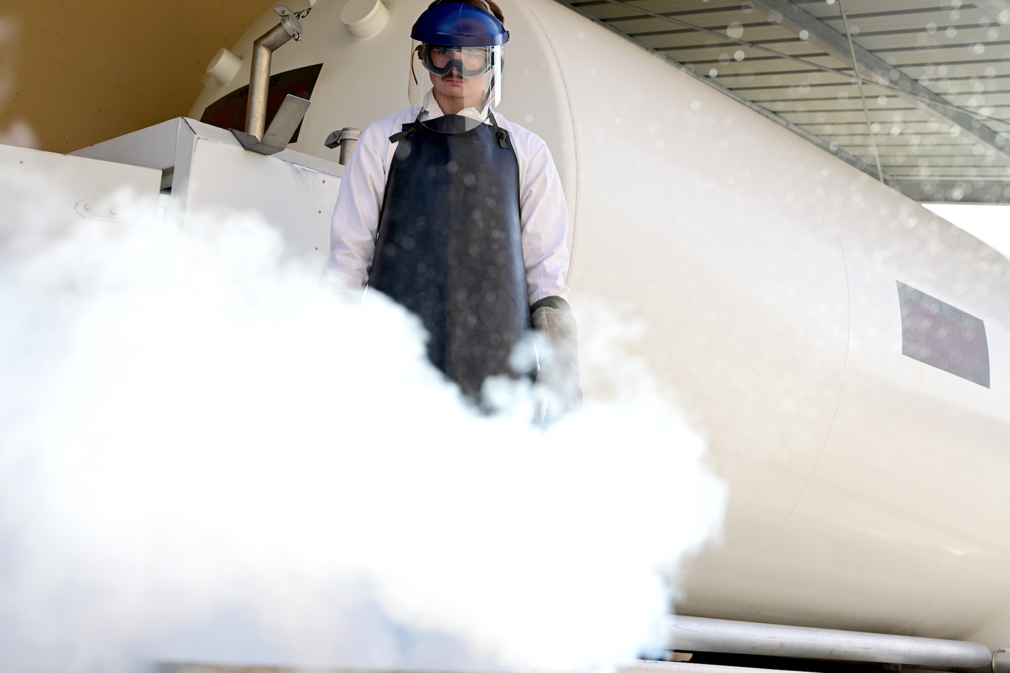 man in cloud of smoke
