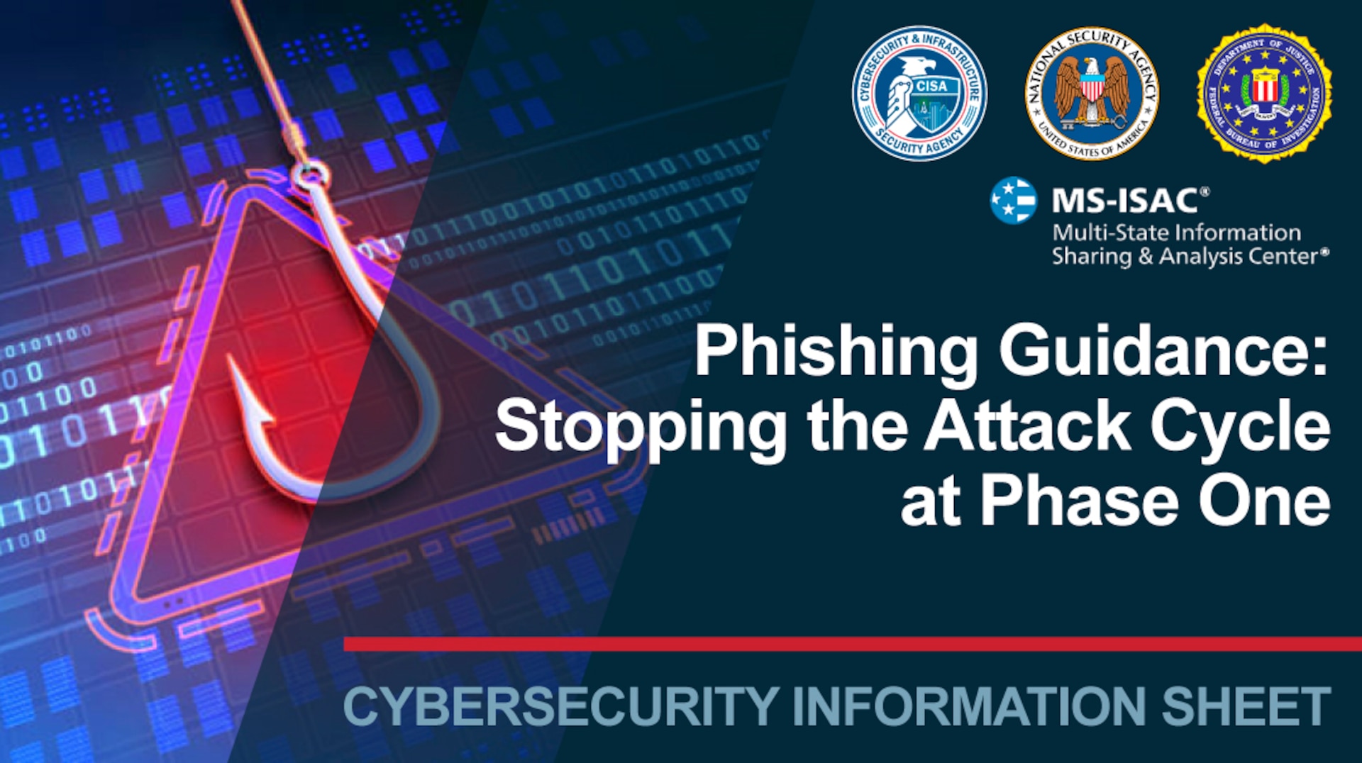 Phishing Guidance: Stopping the Attack Cycle at Phase One. Cybersecurity Information Sheet.