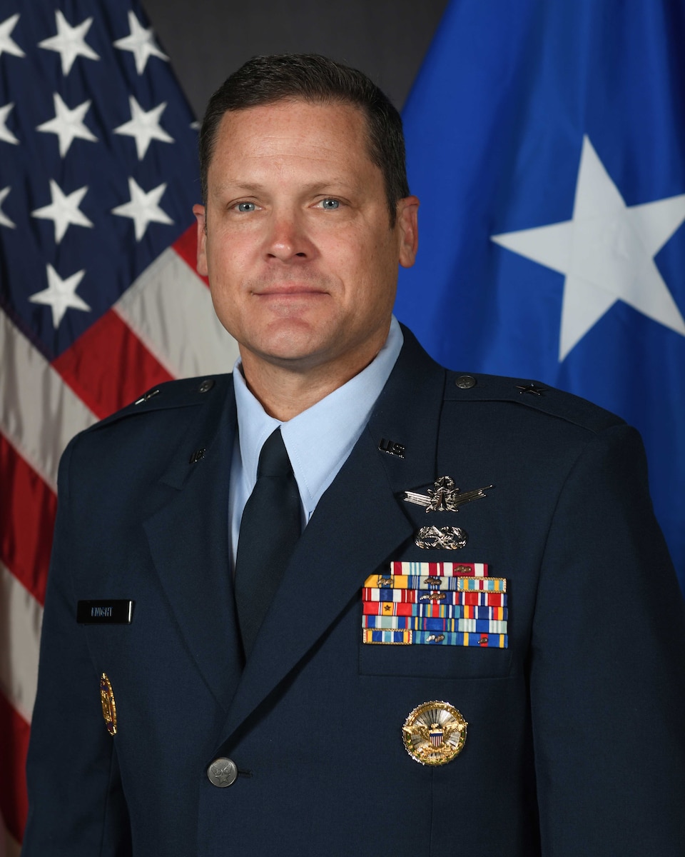 This is the official portrait of Brig. Gen. Jason W. Knight.