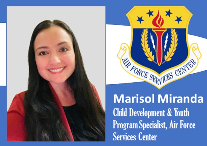 Graphic with photo of Miranda and AFSVC shield