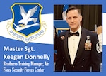 graphic with photo of Donnelly and AFSFC shield