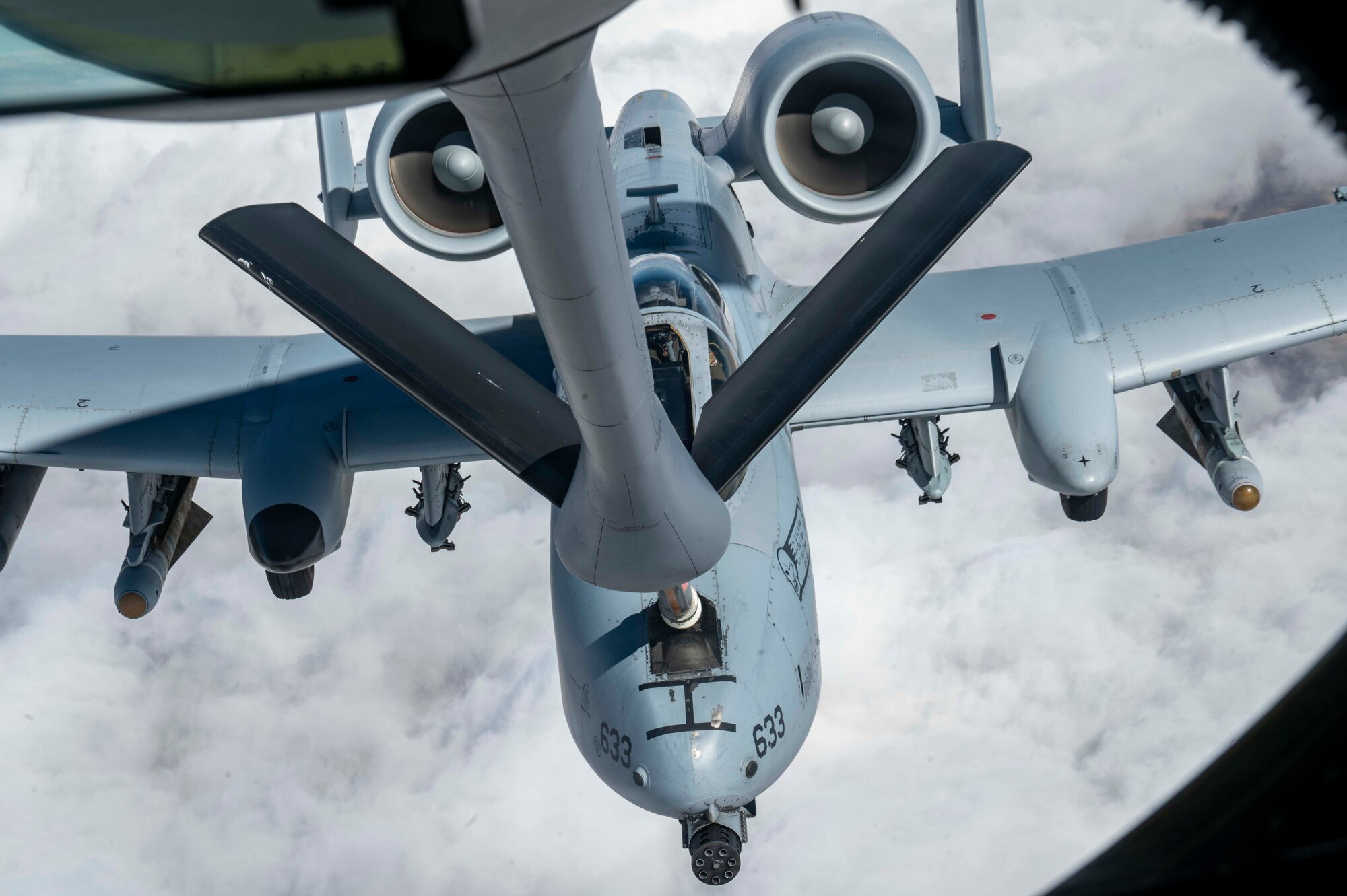 A-10 receives aerial refueling
