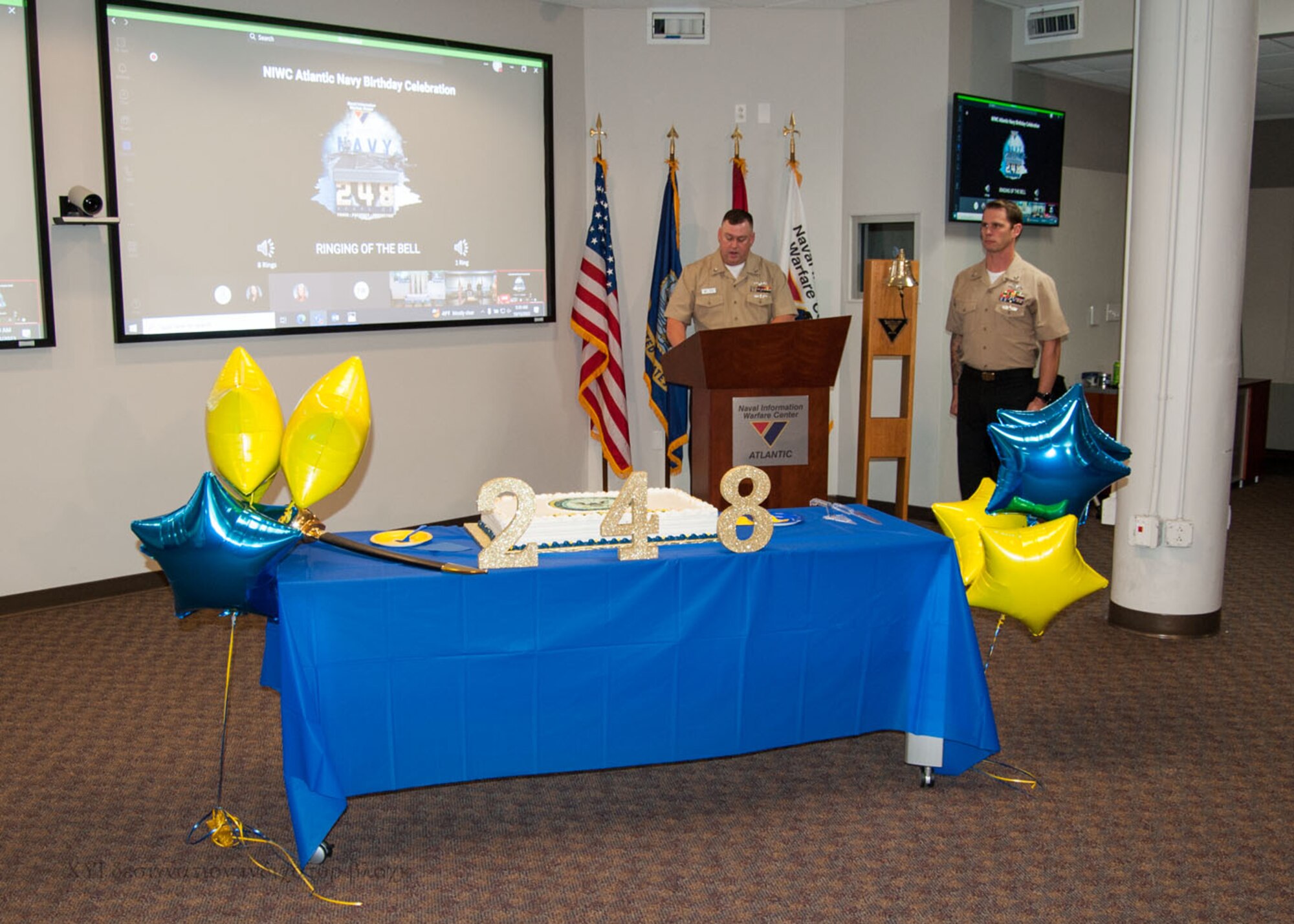 Members of the workforce gathered in Hampton Roads, Charleston, and NOLA to commemorate the Navy's 248 years on Friday, 13 October 2023.
