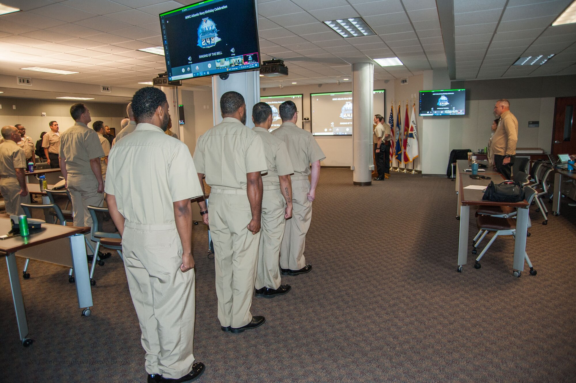 Members of the workforce gathered in Hampton Roads, Charleston, and NOLA to commemorate the Navy's 248 years on Friday, 13 October 2023.