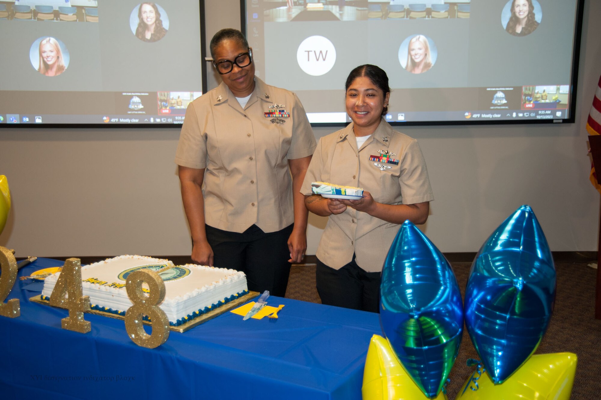 Members of the workforce gathered in Hampton Roads, Charleston, and NOLA to commemorate the Navy's 248 years on Friday, 13 October 2023.
